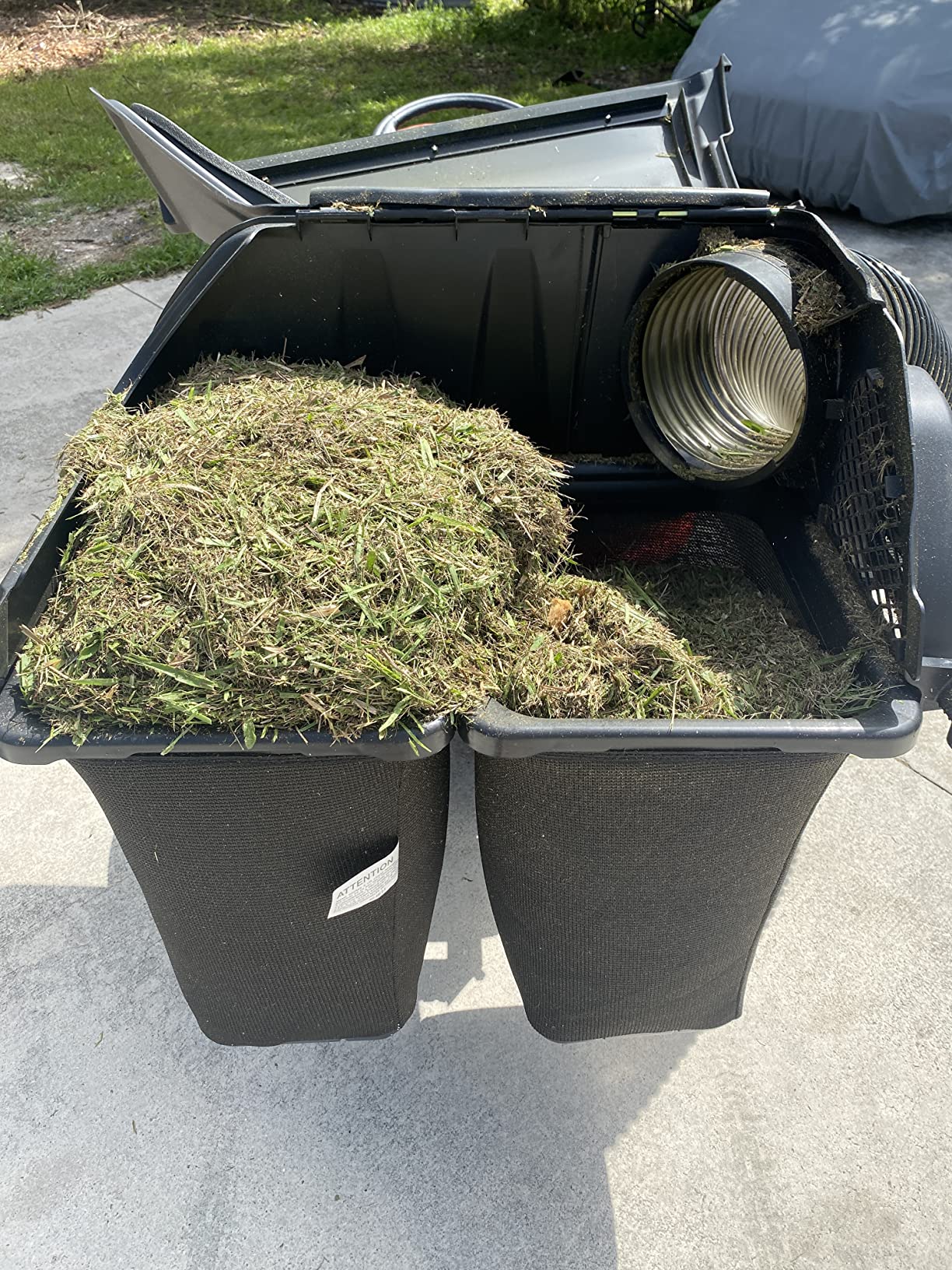 MTD (19B30031OEM) Double Bagger for Riding Lawn Mowers-42-Inch and 46-Inch (2010 and After) Fits Various Troy-Bilt, Cub Cadet, CRAFTSMAN, and Other Top Models, Gray customer photo 1