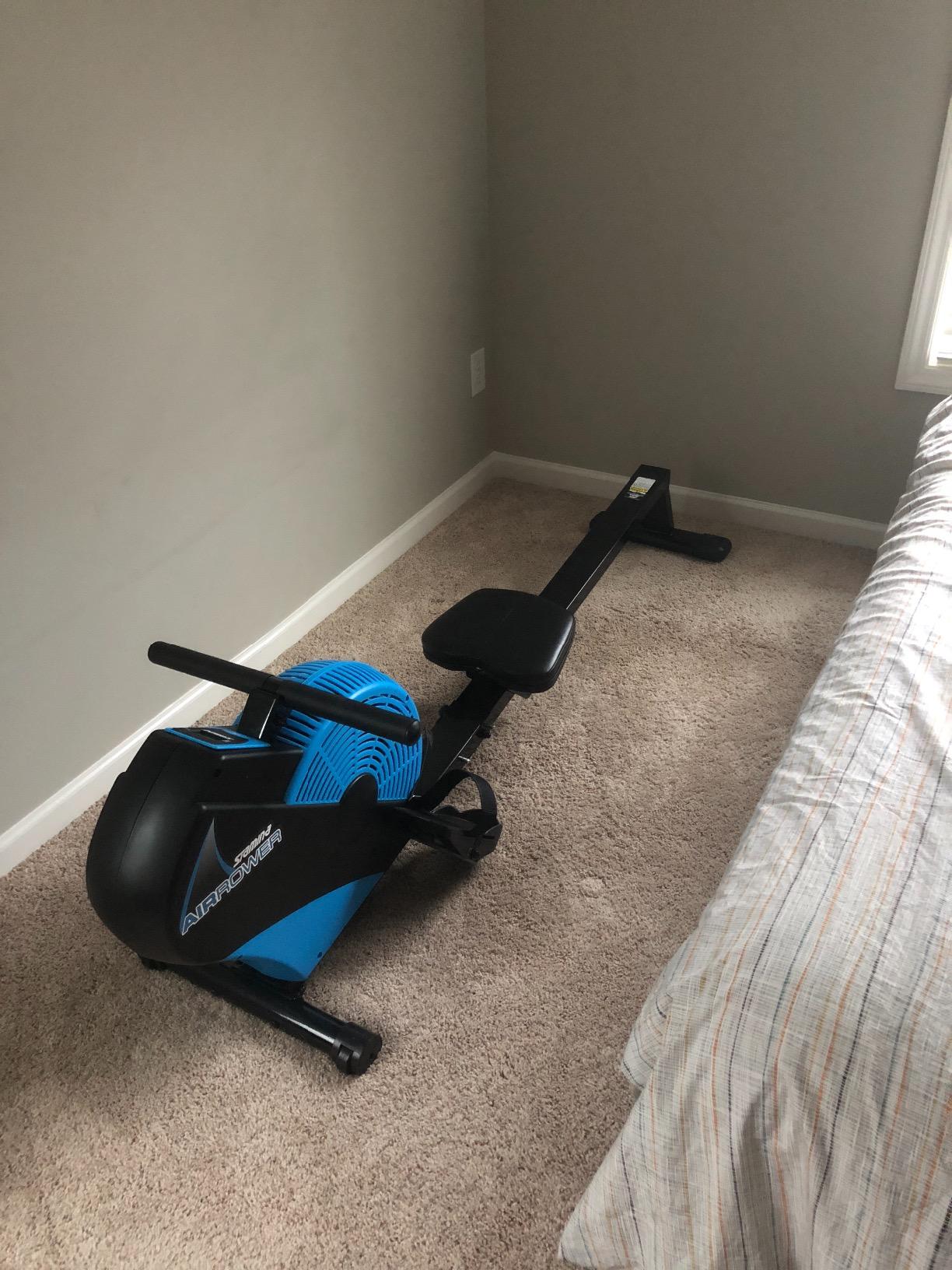 Stamina ATS Air Rower Machine with Smart Workout App - Foldable Rowing Machine with Dynamic Air Resistance for Home Gym Fitness - Up to 250 lbs Weight Capacity customer photo 2