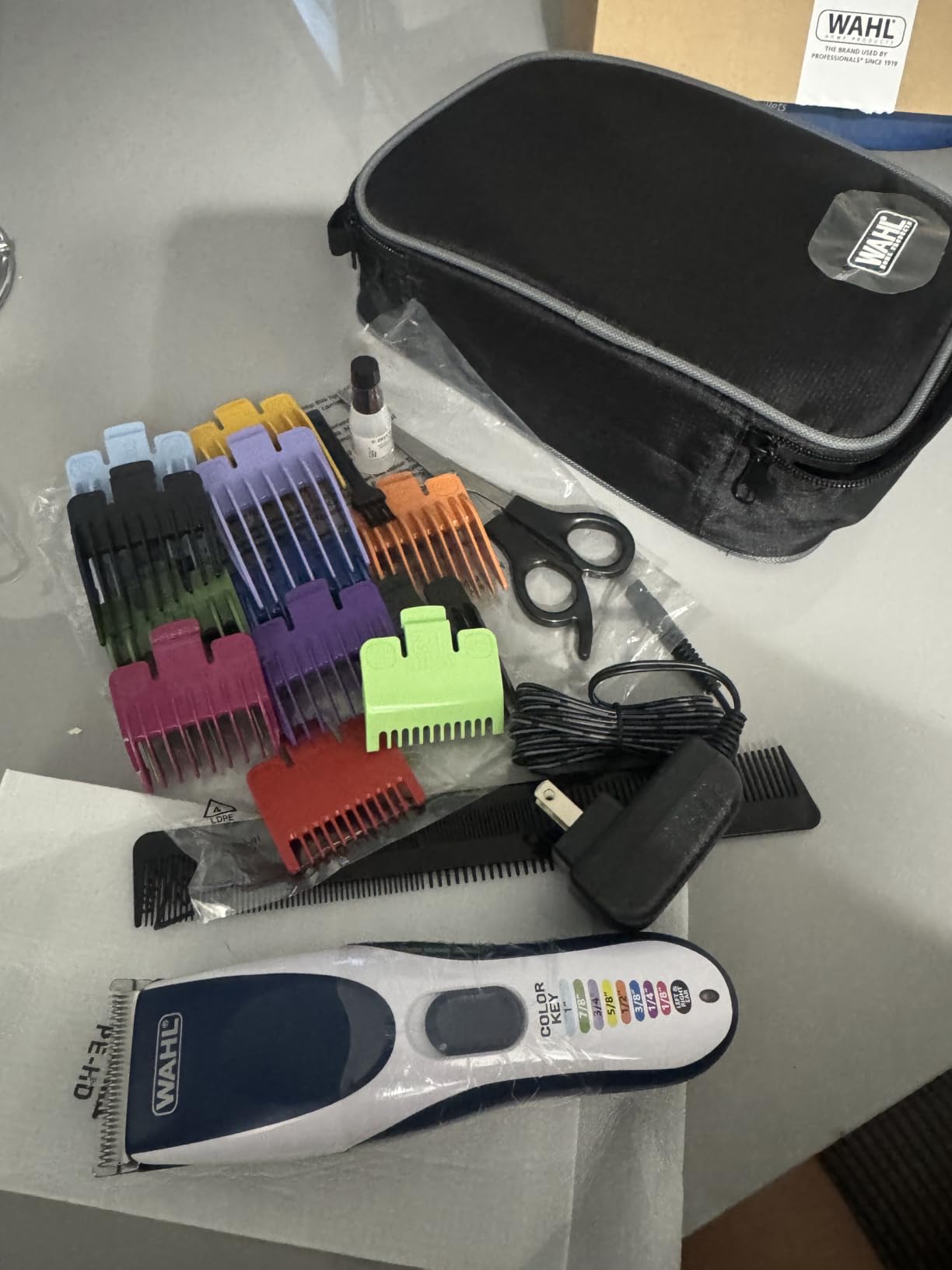 Wahl Color Pro Cordless Rechargeable Hair Clipper & Trimmer, Color Guards | Cordless At-Home Haircuts For Men, Women & Children With Easy Match Color Coded Guide Combs - Model 9649P customer photo 2