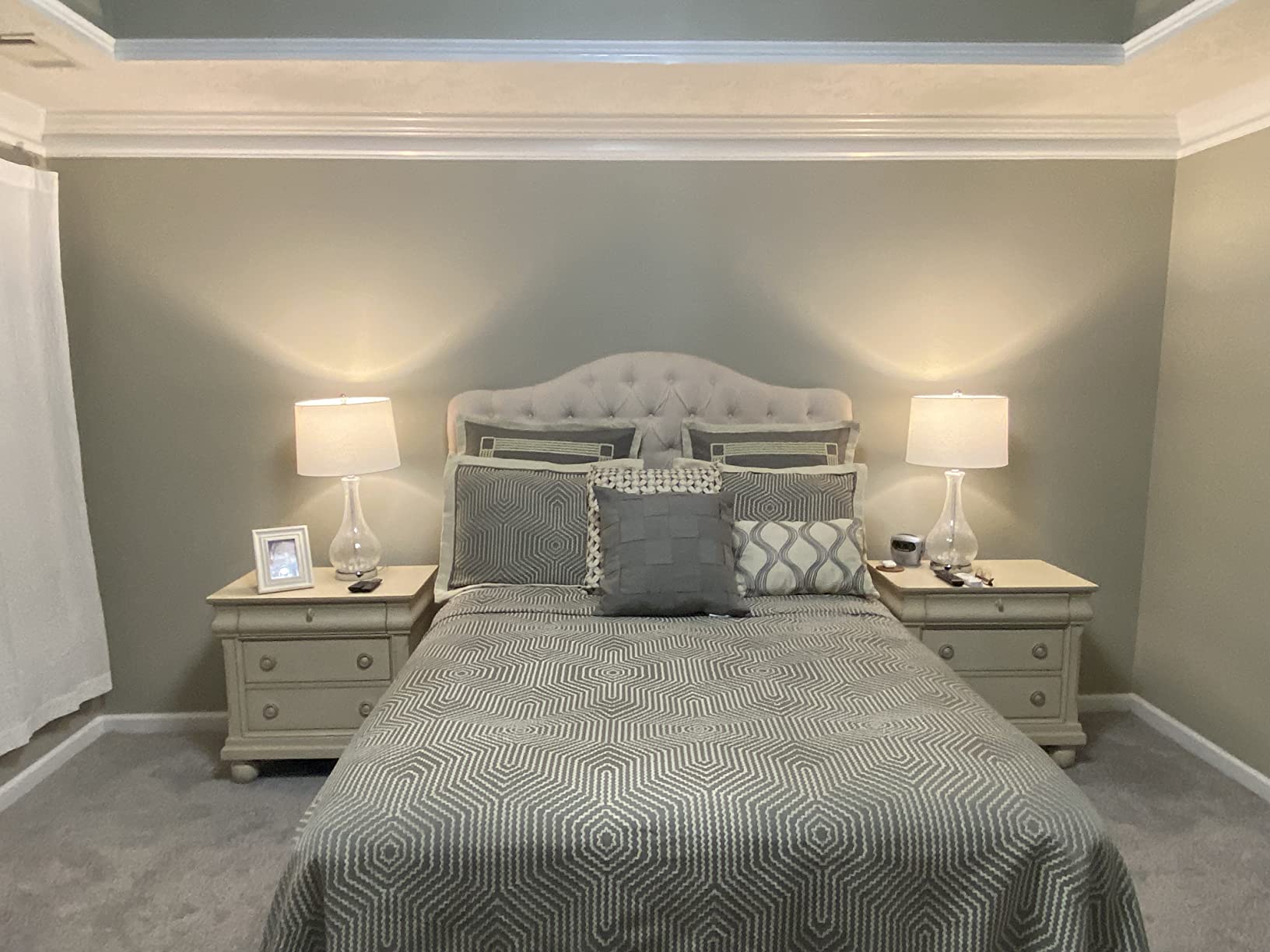 Madison Park Signature Queen Comforter Set Removable Duvet Insert Grey 8PC | Luxury Jacquard Comforter, Oversized Overfilled Bedding, Hand-Guided Embroidered Texture Accents, All Season Bed Set customer photo 1