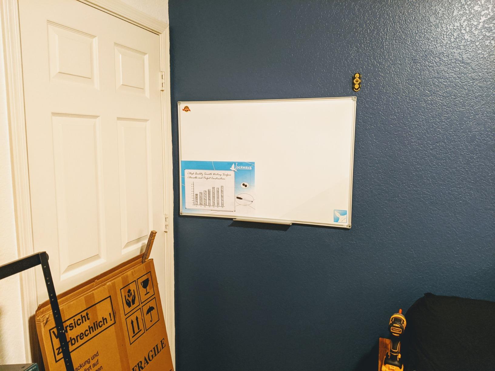 Lockways White Board Dry Erase Board 48 x 36 Inch, Magnetic Whiteboard | 4 x 3 Silver Aluminium Frame, Set Including 1 Detachable Aluminum Marker Tray, 3 Dry Erase Markers, 8 Magnets customer photo 2