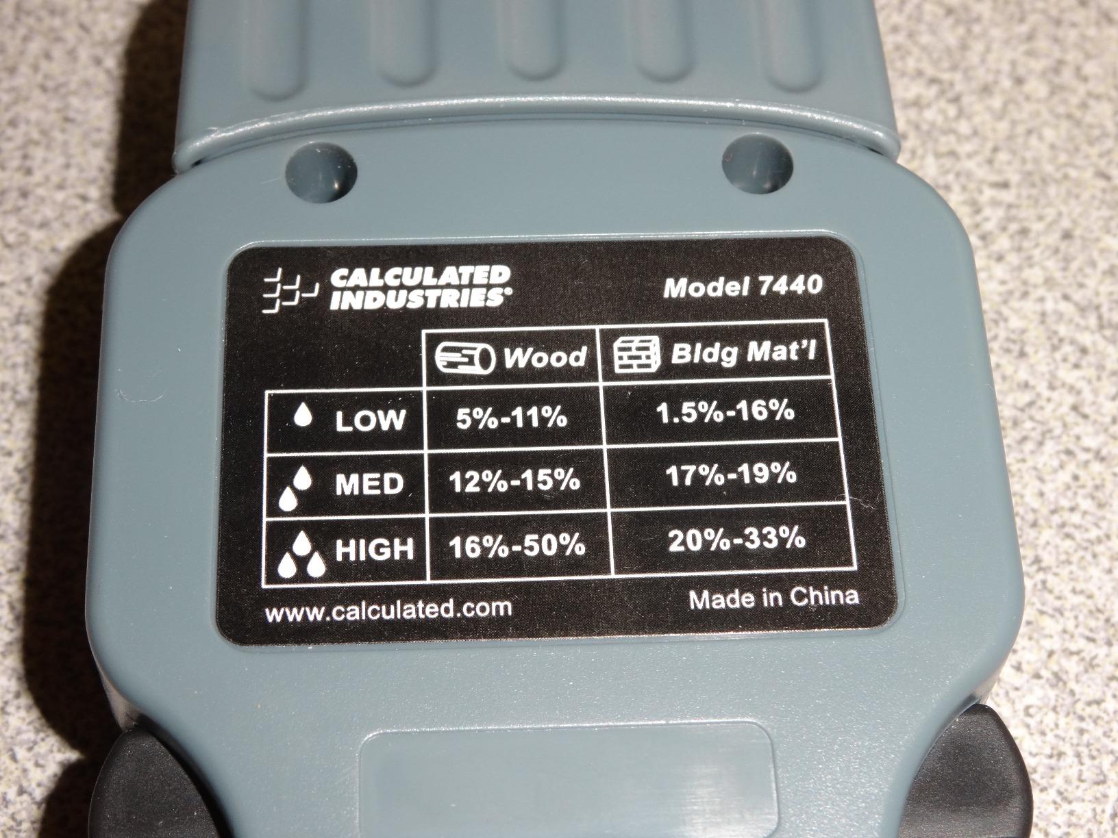 Calculated Industries 7440 AccuMASTER XT Digital Moisture Meter | Pin Type | Detects Leaks, Damp and Moisture in Wood, Walls, Ceilings, Carpet and Firewood customer photo 1