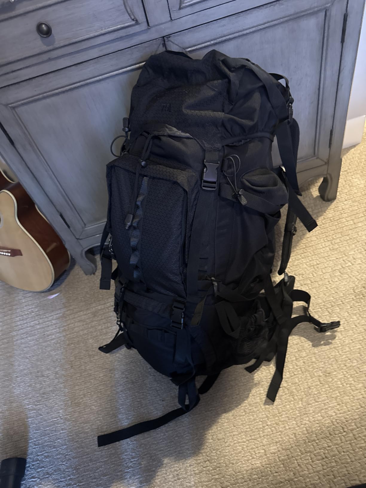 Amazon Basics Internal Frame Hiking Backpack for Camping and Backpacking, Adjustable Straps, Rainfly Included customer photo 2