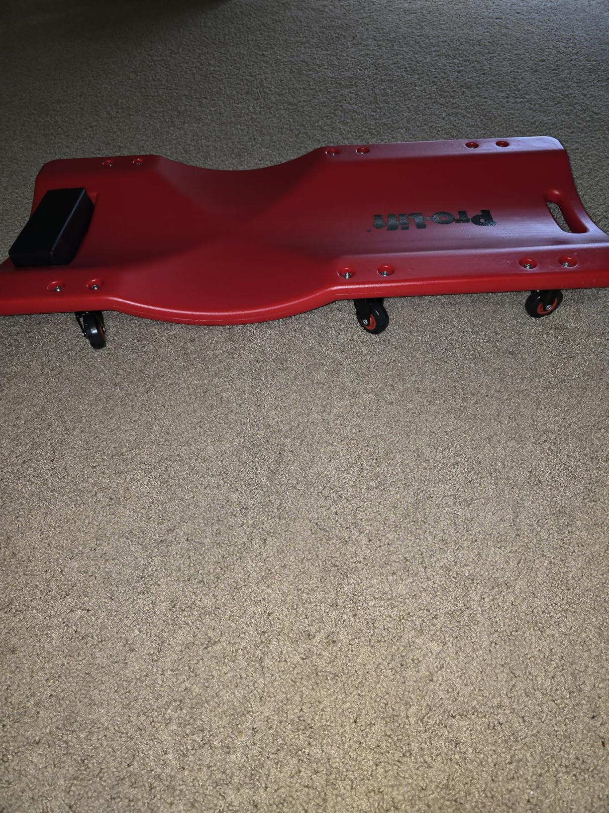 Pro Lift Mechanic Plastic Creeper 36 Inch - Blow Molded Ergonomic HDPE Body with Padded Headrest - 300 Lbs Capacity customer photo 2