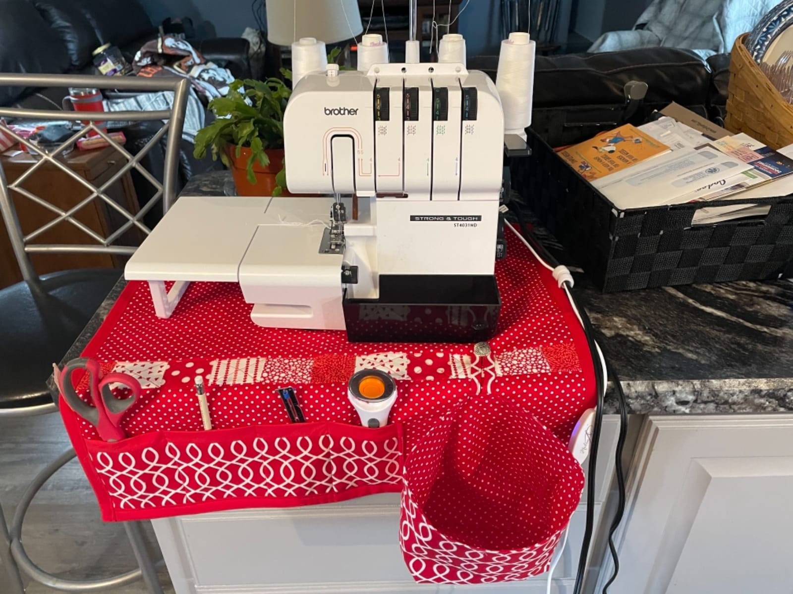 Brother ST4031HD Serger, Strong & Tough Serger, 1,300 Stitches Per Minute, Durable Metal Frame Overlock Machine, Large Extension Table, 3 Included Accessory Feet customer photo 1