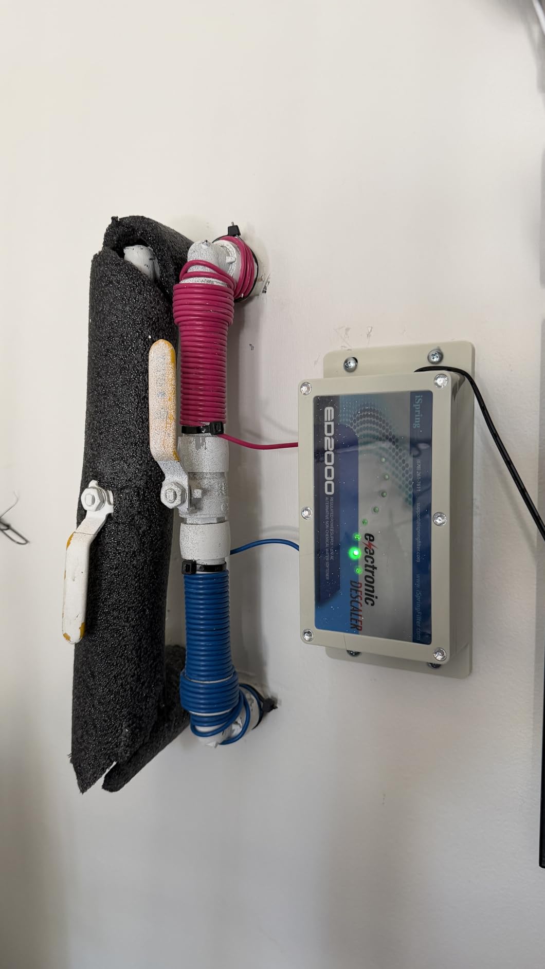 iSpring ED2000 Whole House Water Descaler, Alternative Electronic Salt-Free Hard Water Conditioner, Reduces Limescale Prevent Deposits Build-up customer photo 2