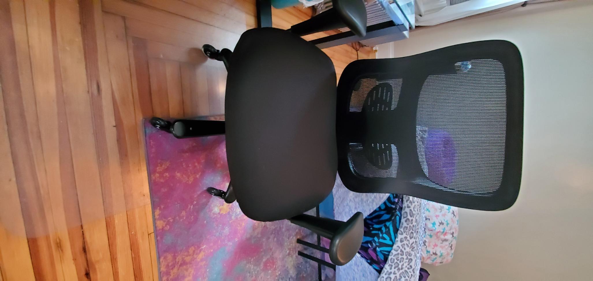 HON Sadie Big and Tall Ergonomic Office Chair with Mesh Back, Adjustable Lumbar Support and Arms, High Back Desk and Computer Chair for Home Office or Workstation, 350 lb. Weight Capacity, Black customer photo 1