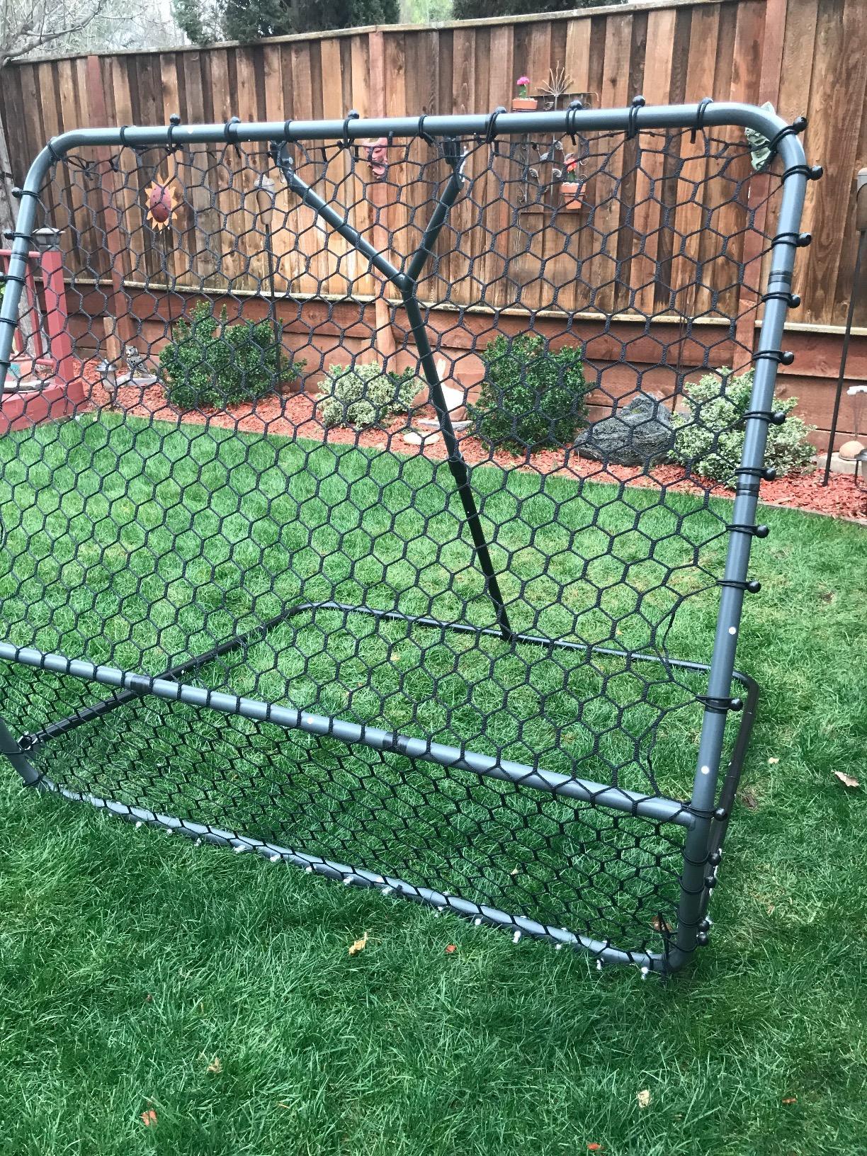 QUICKPLAY Pro Soccer Rebounder Net - Adjustable Angle, Steel Frame | Dual rebound surfaces, Foldable & portable customer photo 2