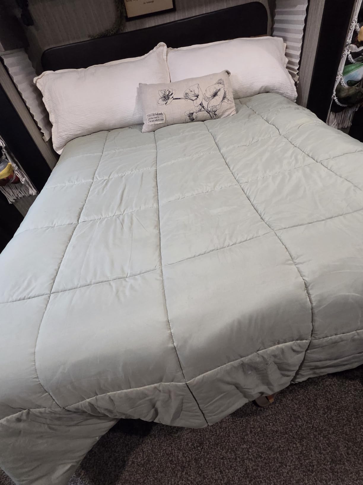 Bare Home Queen Comforter Set - 1800 Ultra Soft (Queen, Light Grey) | All-Season, Breathable, Hypoallergenic, Premium 1800, Warm, Cozy customer photo 2