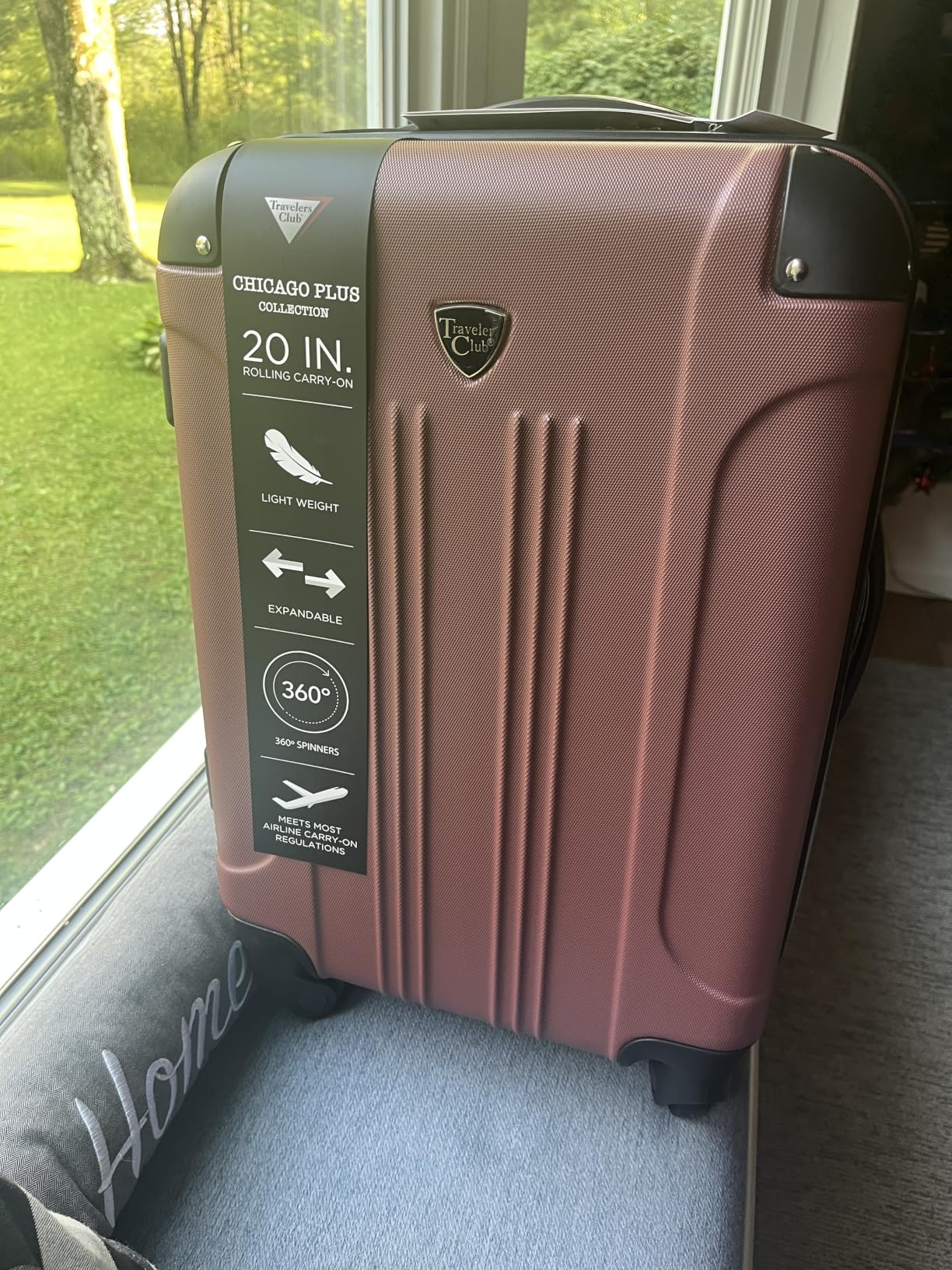 Travelers Club Chicago Hardside Expandable Spinner Luggage, Teal, 22