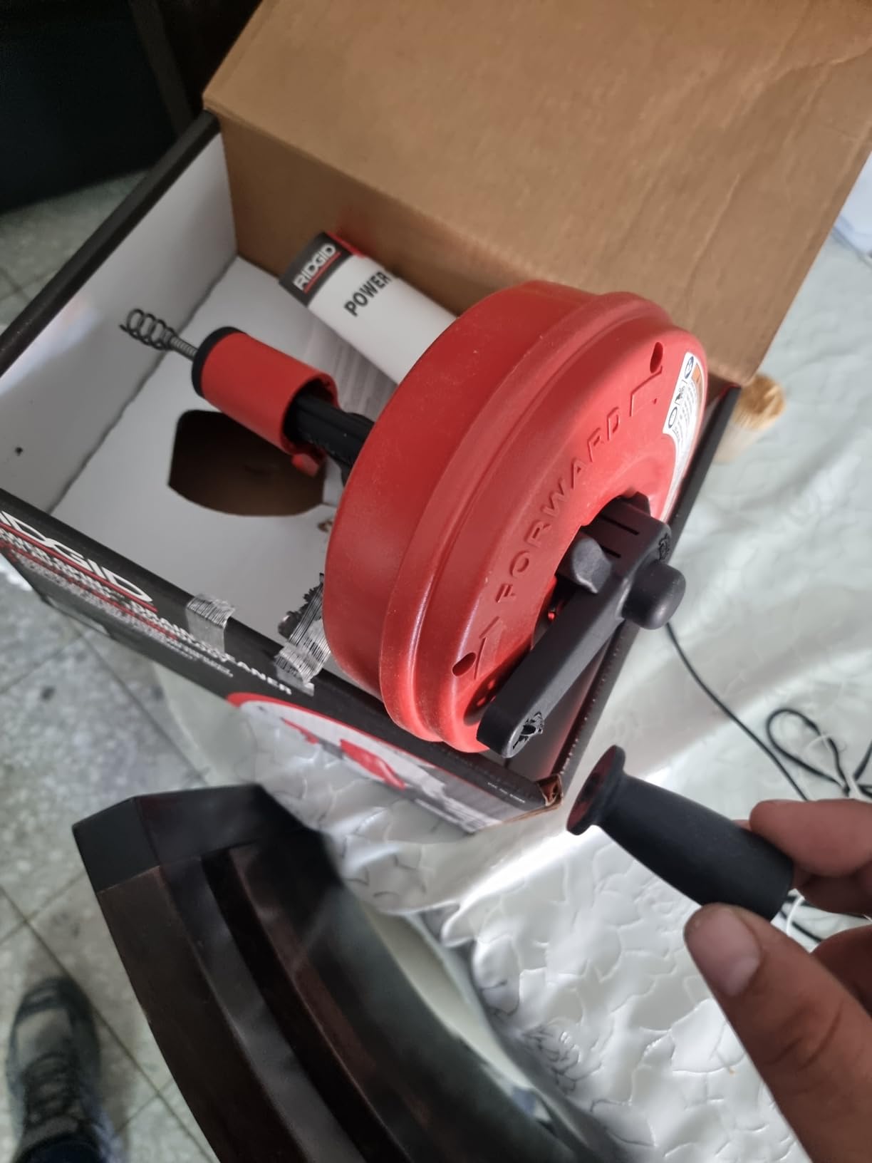 RIDGID 57043 POWER SPIN+ Power Spinner Drain Cleaner customer photo 1