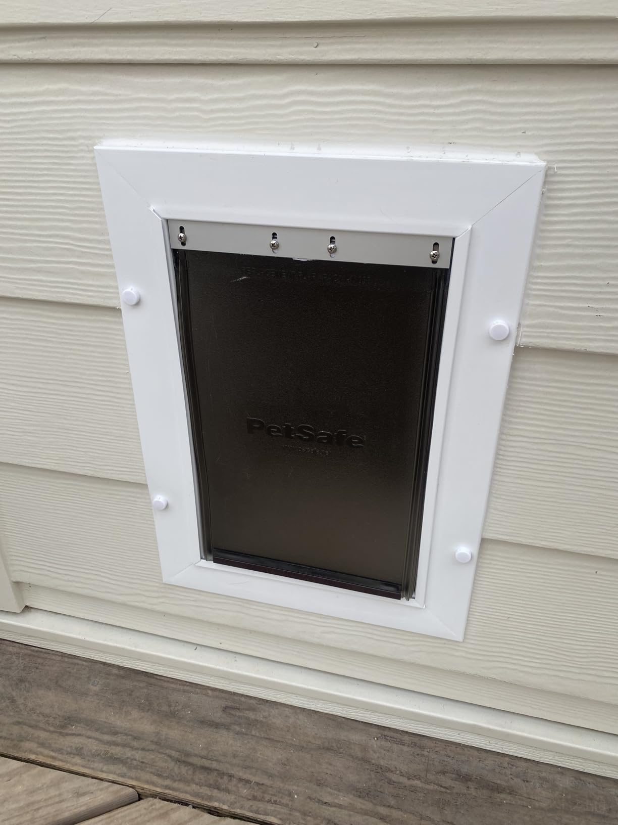 PetSafe Wall Entry Pet Door, Telescoping, Dogs up to 100 lb, Large | Insulates Better Than Metal, Interior & Exterior Install, Weatherproof Double-Flap, DIY Telescoping Tunnel 4.75-7.25 in Walls customer photo 1
