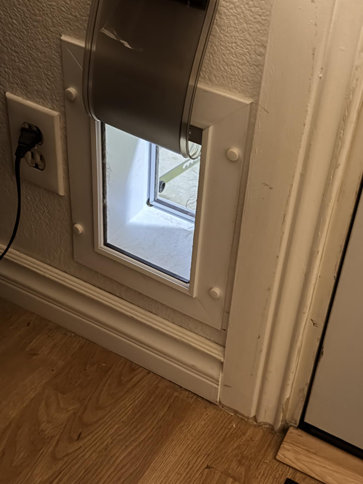 PetSafe Wall Entry Pet Door, Telescoping, Dogs up to 100 lb, Large | Insulates Better Than Metal, Interior & Exterior Install, Weatherproof Double-Flap, DIY Telescoping Tunnel 4.75-7.25 in Walls customer photo 2
