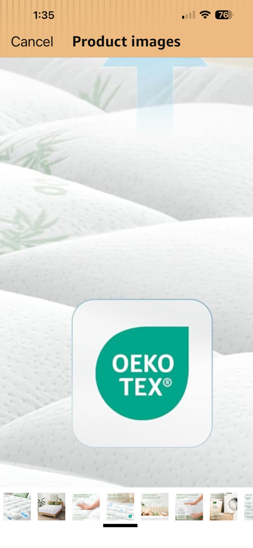 Niagara Sleep Solution Queen Ultra Soft Mattress Topper - Back Pain Relief | Rayon Derived from Bamboo, 20