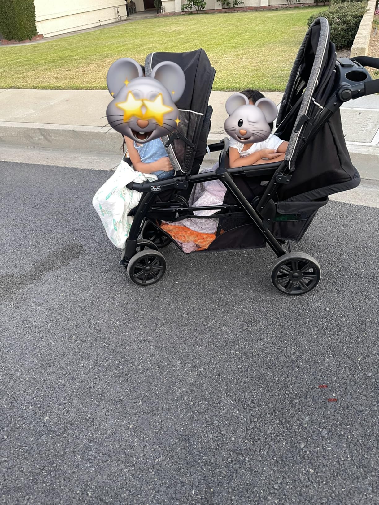 Chicco Cortina Together Double Stroller - Minerale, Black/Silver customer photo 2