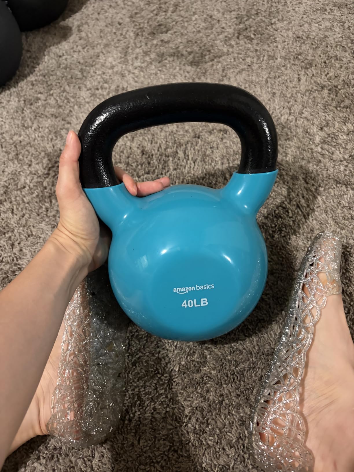 Amazon Basics Vinyl Kettlebell customer photo 2