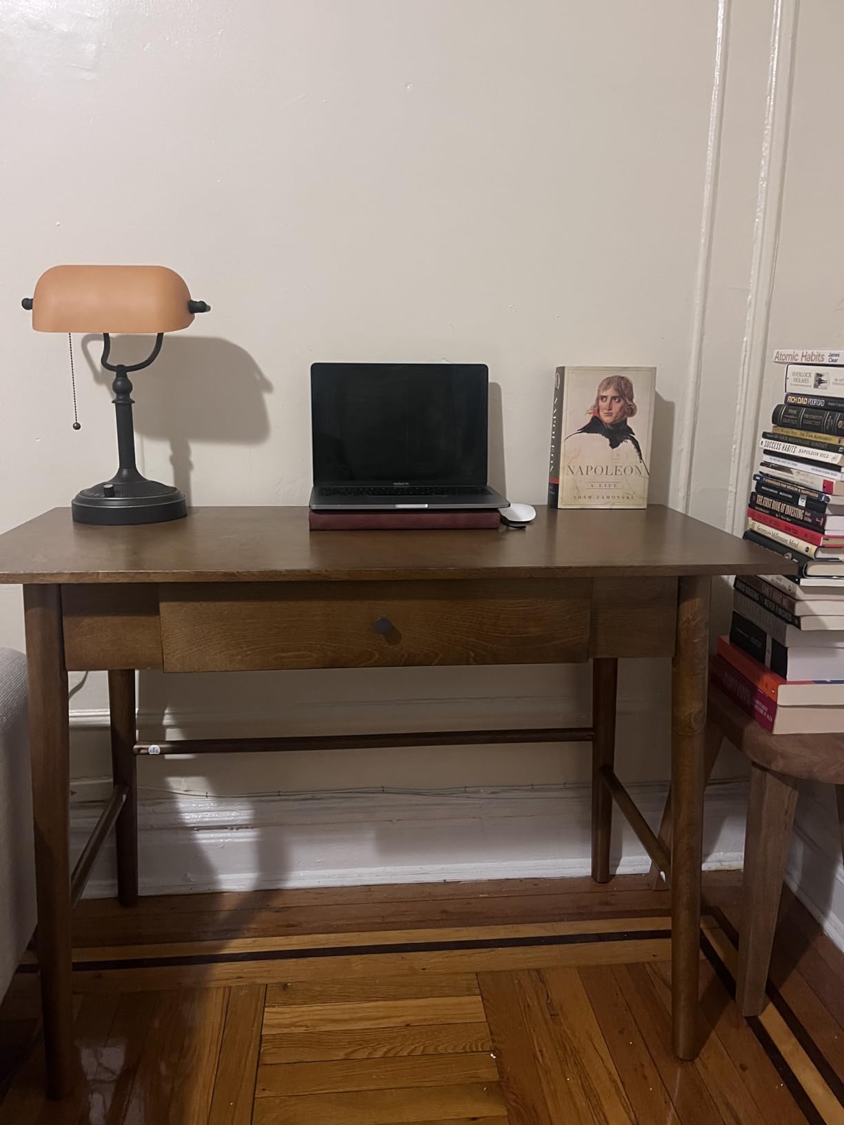 Melissa Mid Century Walnut Desk by Linon customer photo 1