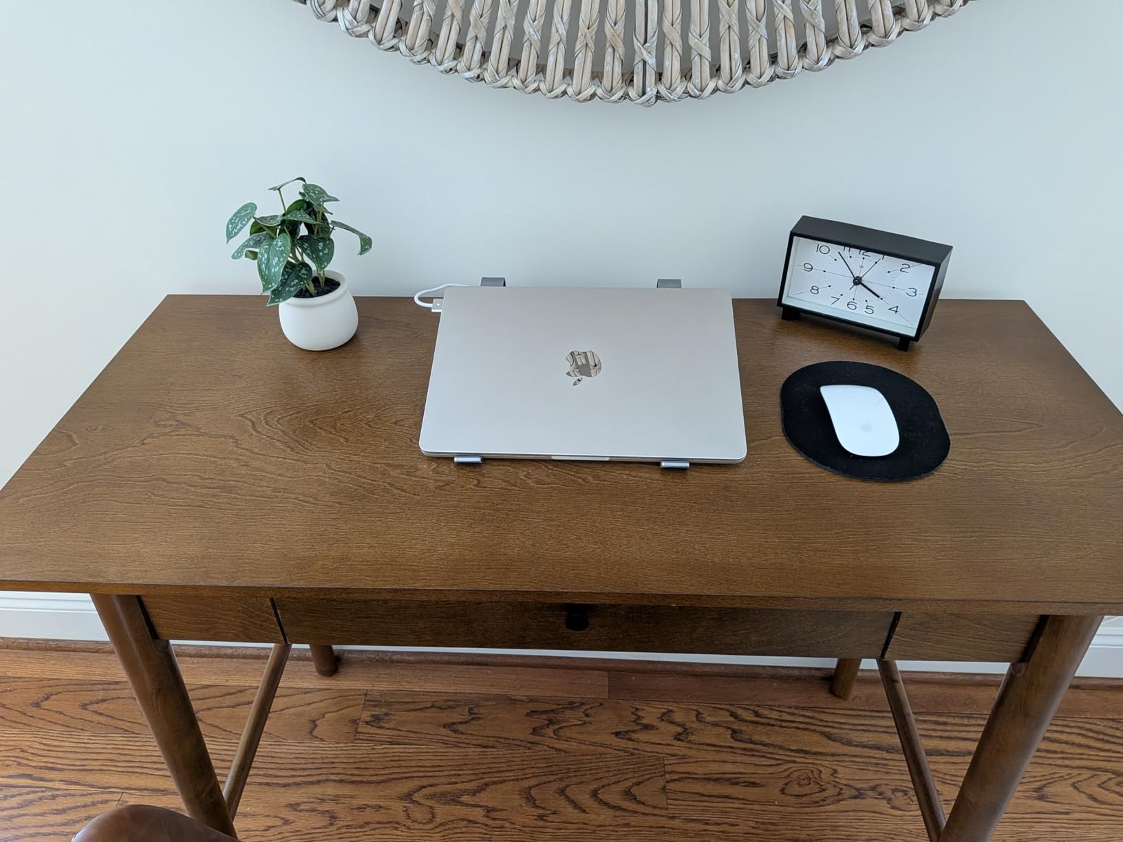Melissa Mid Century Walnut Desk by Linon customer photo 2