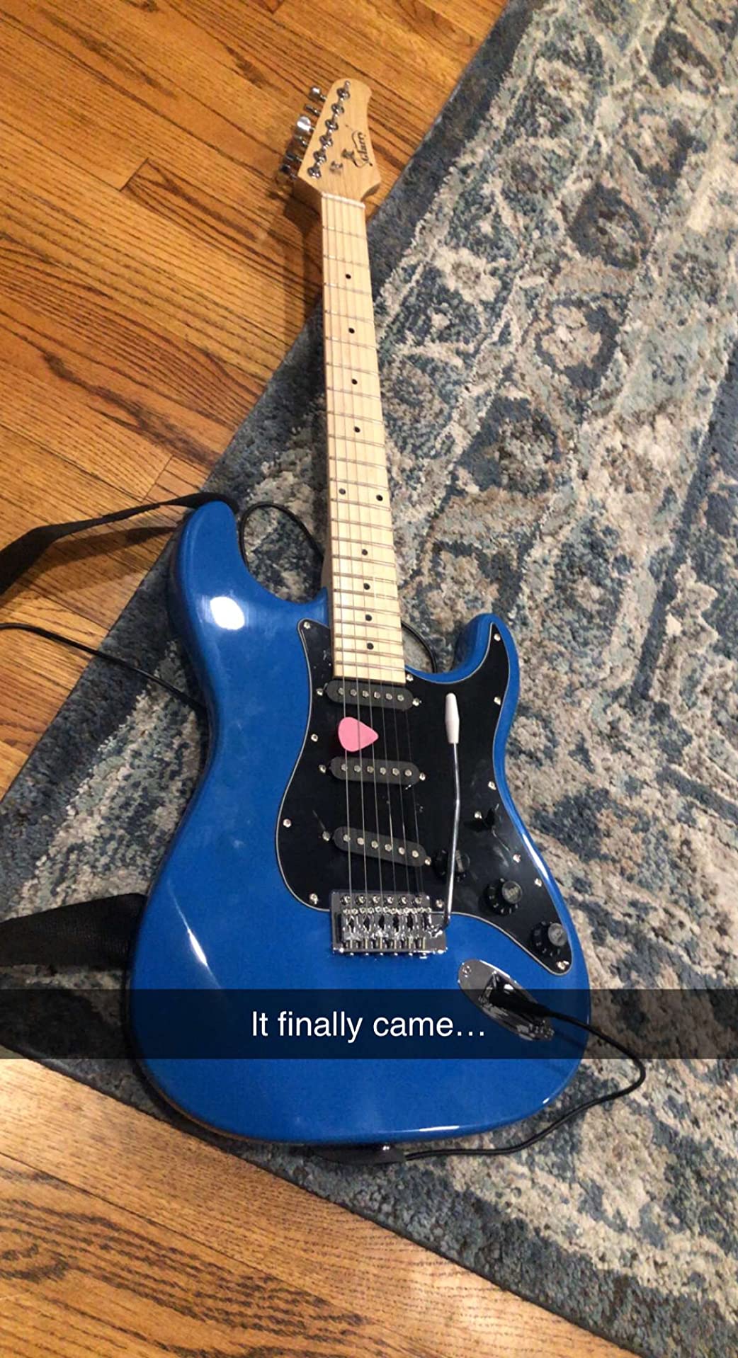 GLARRY Full Size Electric Guitar for Music Lover Beginner with 20W Amp and Accessories Pack Guitar Bag (DARK BLUE, 39