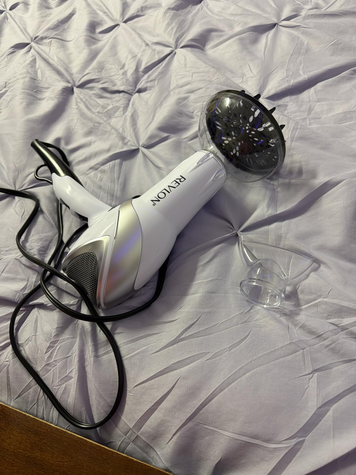 Infrared Ionic Hair Dryer with Diffuser & Concentrator, White | 2 Speed Settings, Tourmaline Technology for Frizz Control, 1875 Watt Power for Fast Drying, Suitable for All Hair Types customer photo 2