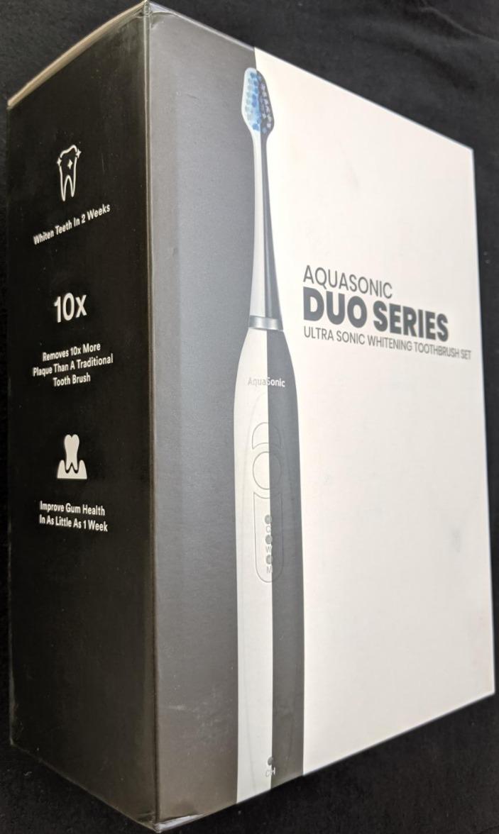 Aquasonic Duo - Dual Handle Ultra Whitening 40,000 VPM Wireless Charging Electric ToothBrushes - 3 Modes with Smart Timers - 10 Dupont Brush Heads & 2 Travel Cases Included customer photo 2