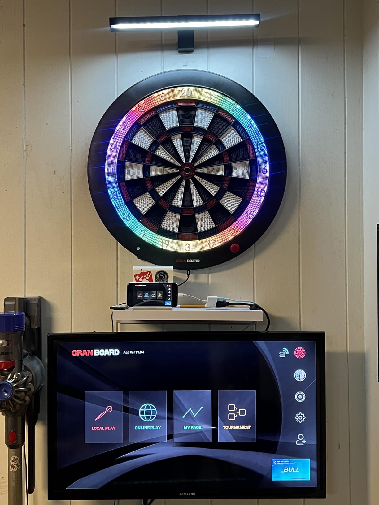 Gran Board 3s LED Dartboard (Blue) with Special Bracket & ChoukouTip100pics & DartsSet customer photo 2