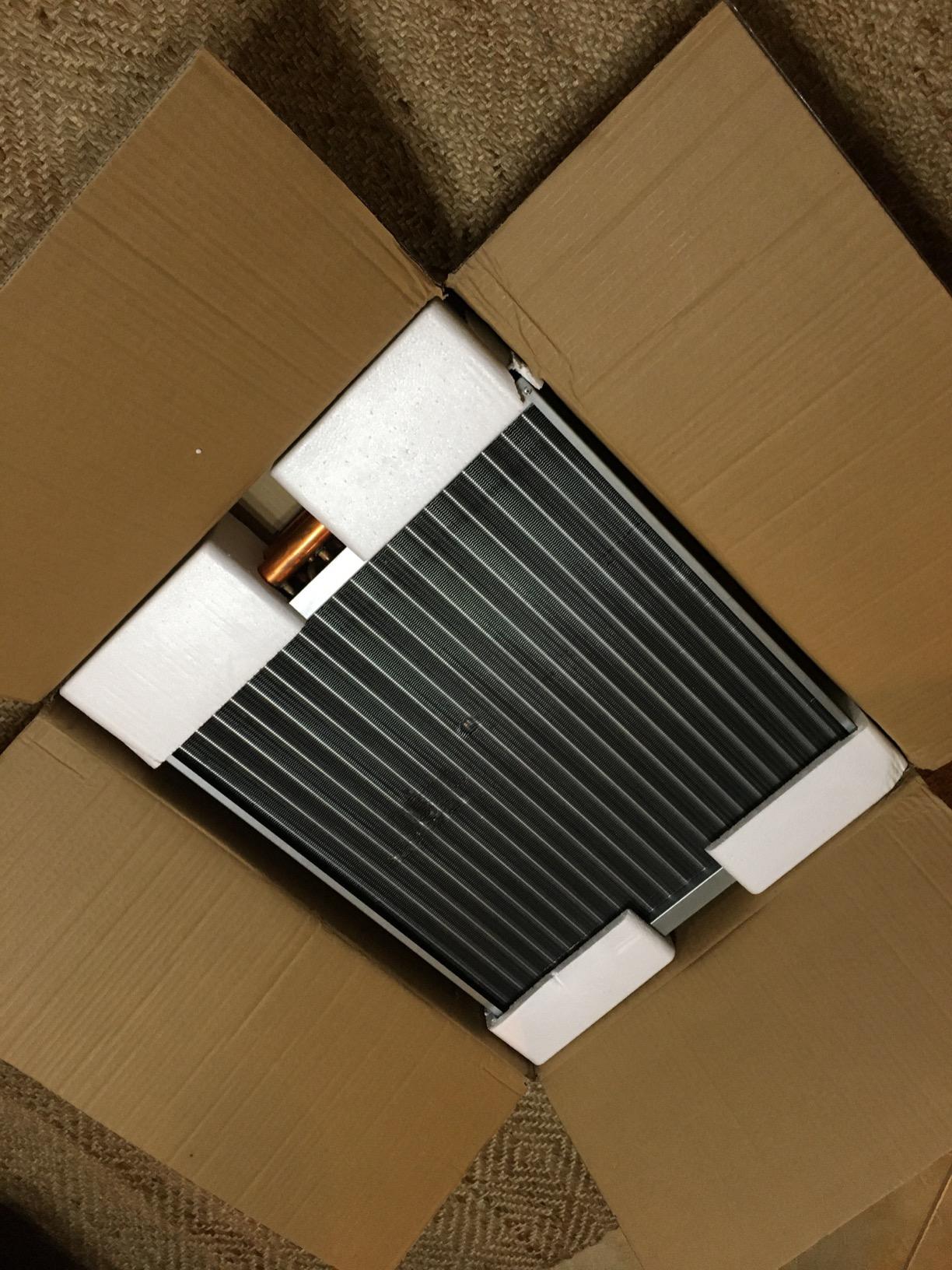 20x20 Water to Air Heat Exchanger Hot Water Coil Outdoor Wood Furnace customer photo 2