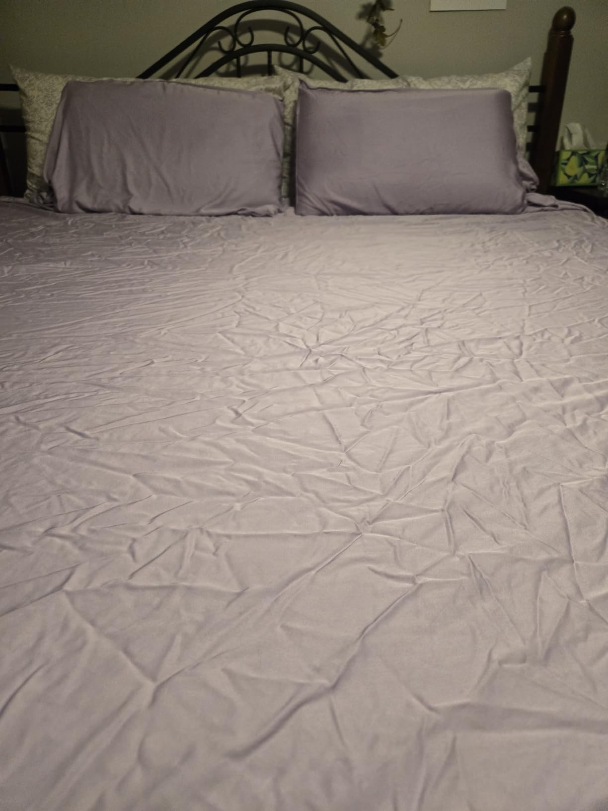 Pure Bamboo King Sheets, Genuine 100% Organic Viscose Derived from Bamboo Bed Sheet Set, Luxuriously Soft & Cooling, Double Stitching, 2 Year Quality Promise (King, Sterling Blue) customer photo 1