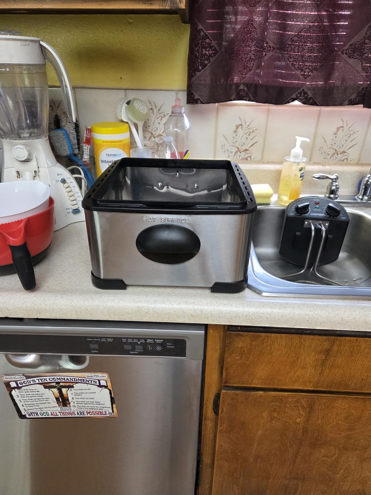 Chefman 4.5 Liter Deep Fryer w/Basket Strainer, XL Jumbo Size, Adjustable Temperature & Timer, Perfect for Fried Chicken, Shrimp, French Fries, Chips & More, Removable Oil-Container, Stainless Steel customer photo 2