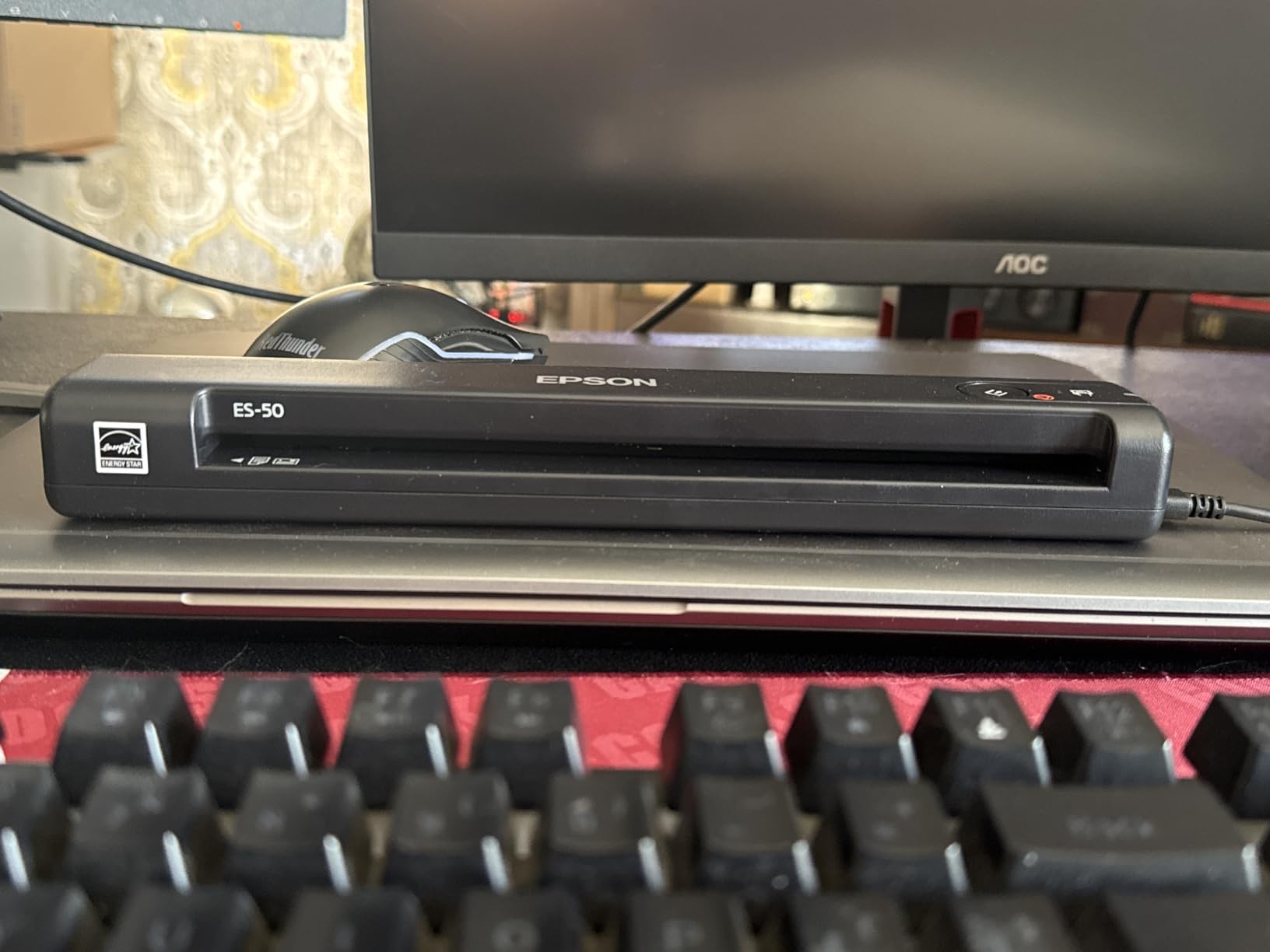Epson Workforce ES-50 Compact & Lightweight Mobile Document Scanner | For Computers including PC and Mac Receipt and Document Scanner USB Powered customer photo 2