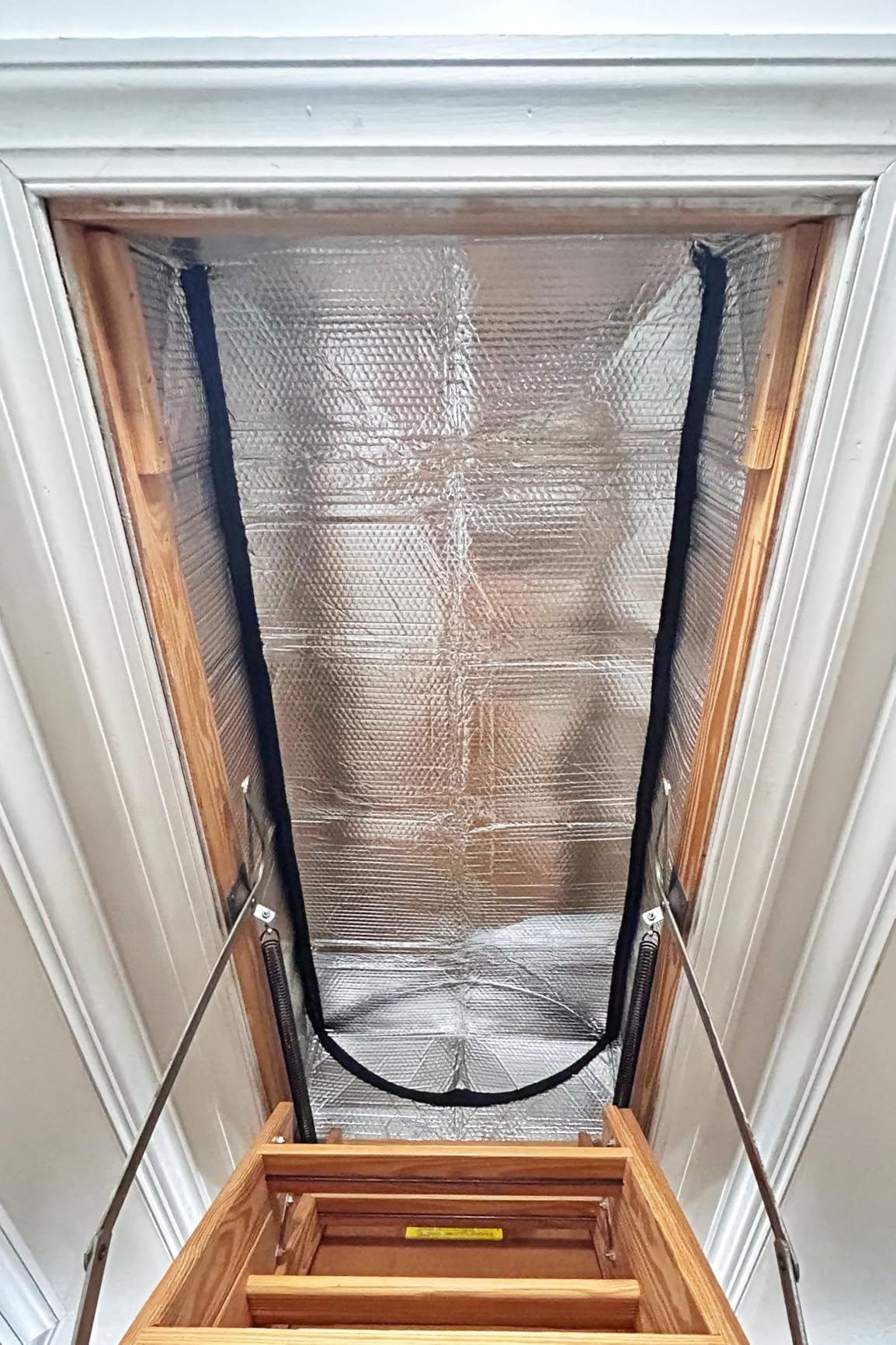 Attic Door Insulation Cover, Attic Stairs Insulation Cover, Attics Tent | Premium insulated, energy saving, airtight seal, zipper access, easy install, fits 25 x 54, blocks drafts customer photo 2