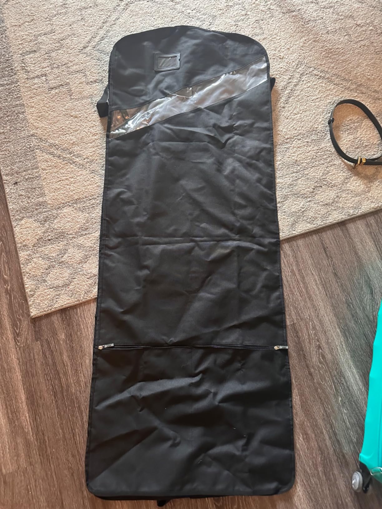 66'' Tri-fold Extra Long Dress Garment Bag, Premium & Breathable Tear-resistant Hanging Suit Cover for Travel and Storage customer photo 1