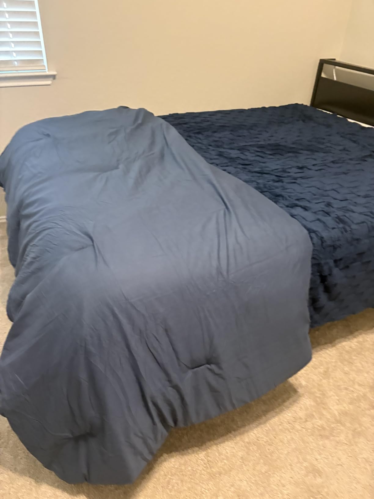 Bedsure 7-Piece Queen Bedding Comforter Set & Sheet Set, Grey Bed in a Bag | Ultra-Soft Microfiber with Down Alternative, Deep Pocket Fitted Sheet, Pintuck Design, Room Decor, OEKO-TEX Certified customer photo 2