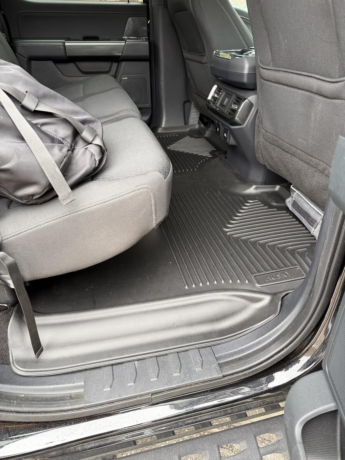 Husky Liners Weatherbeater Floor Mats | Fits 2015-2026 Ford F-150, 2022-2026 Lightning, SuperCrew (Crew Cab) w/Carpet & w/Out Fold Flat Storage | Front & 2nd Row, 3-pc Black - 94041 customer photo 2