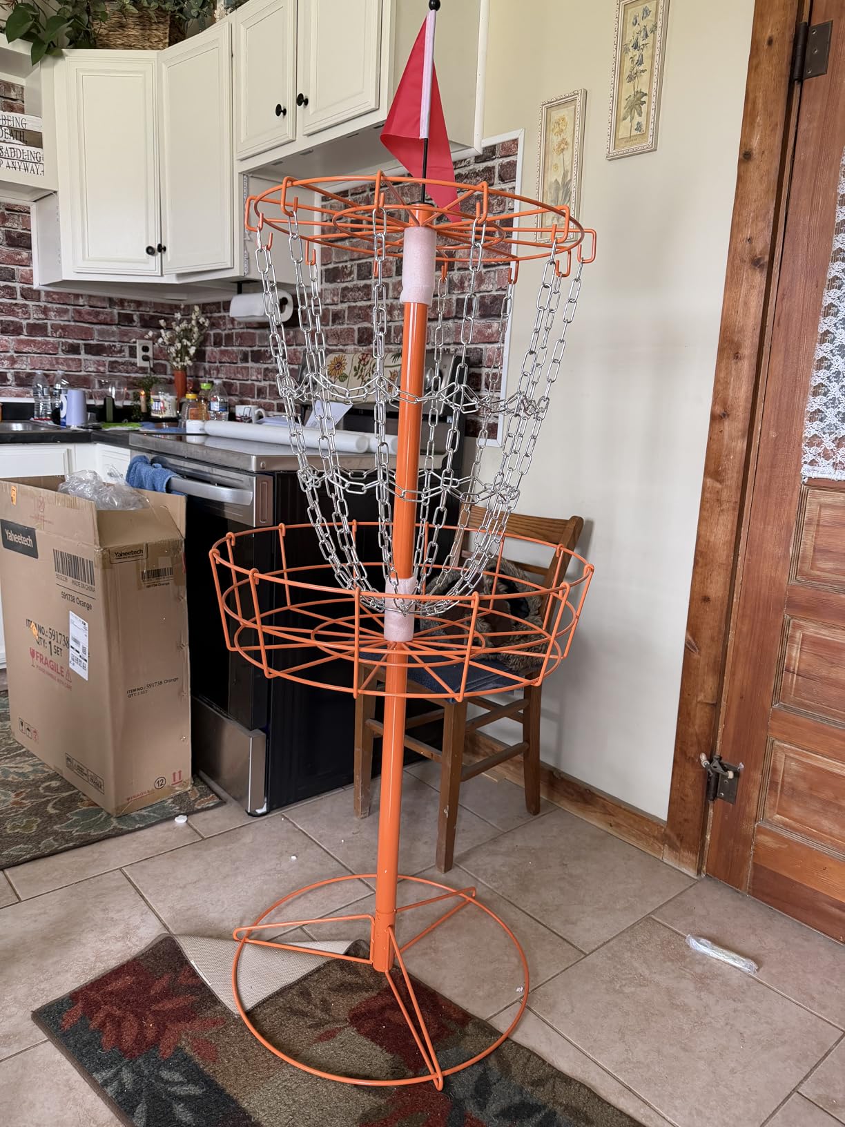 Yaheetech 12-Chain Portable Outdoor Steel Disc Golf Basket Practice Target customer photo 2