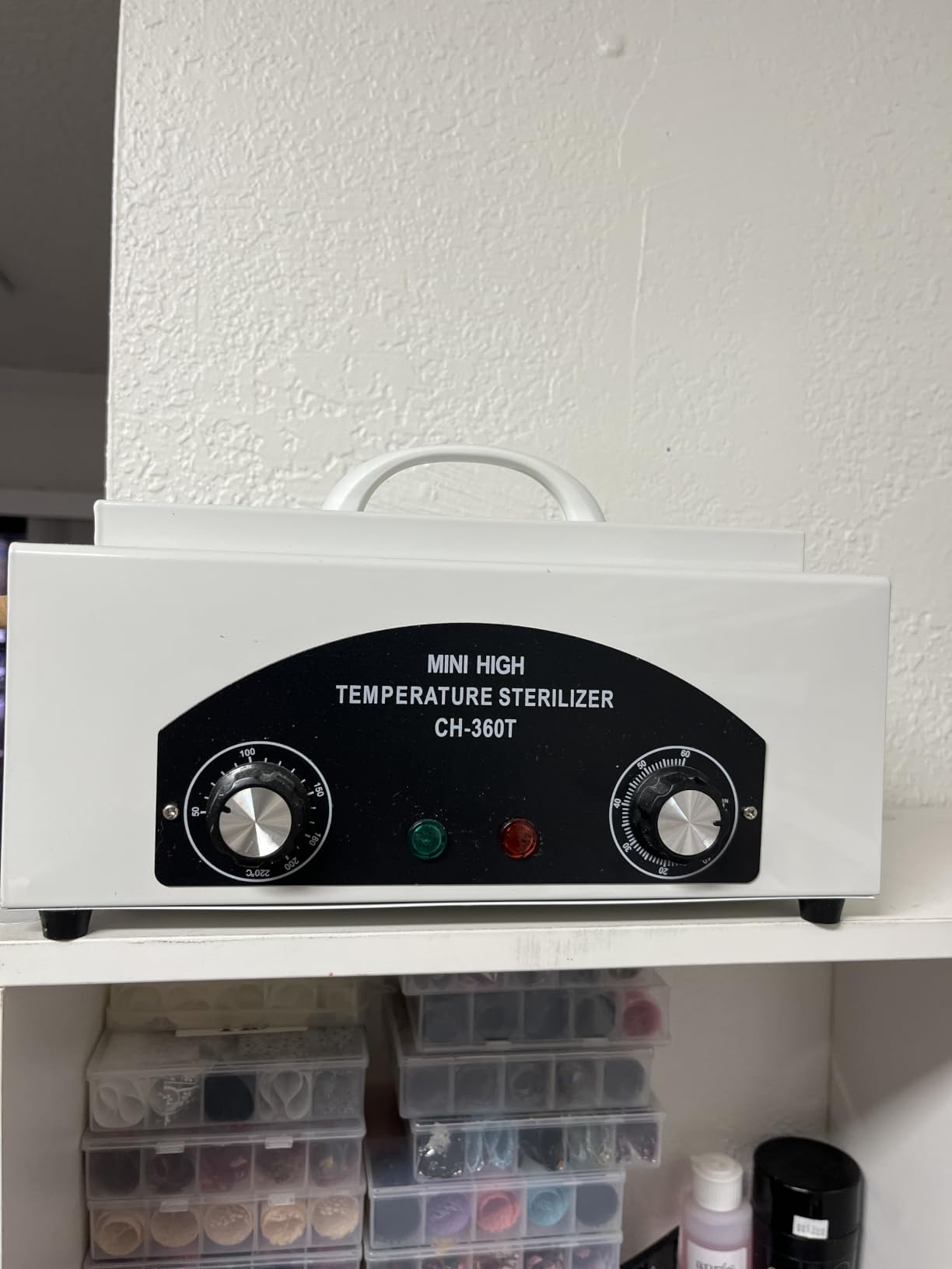 High Temperature Sterilizer Autoclave Machine 110V 300W Nail Tool Sterilizer Dry Heat Sterilizer Dental Tool Sterilizer esterilizador de manicura 1.5L Salon Equipment for Metal Tools with Handle customer photo 2