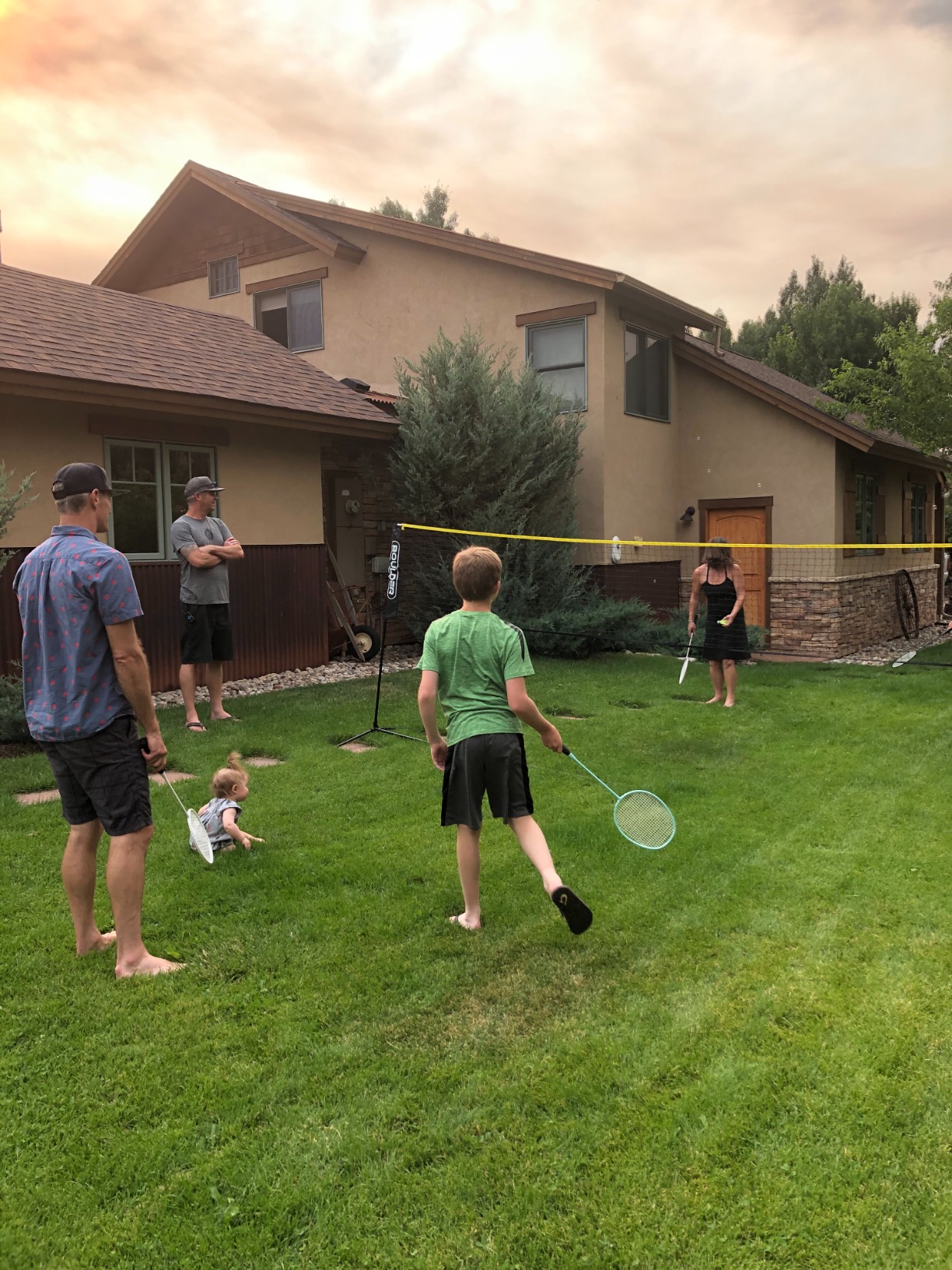 Senston Professional Badminton Rackets Set of 4 - Carbon Fiber, 6 Shuttlecocks, 4 Grips & Bag for Backyard Games | 90g Lightweight customer photo 1