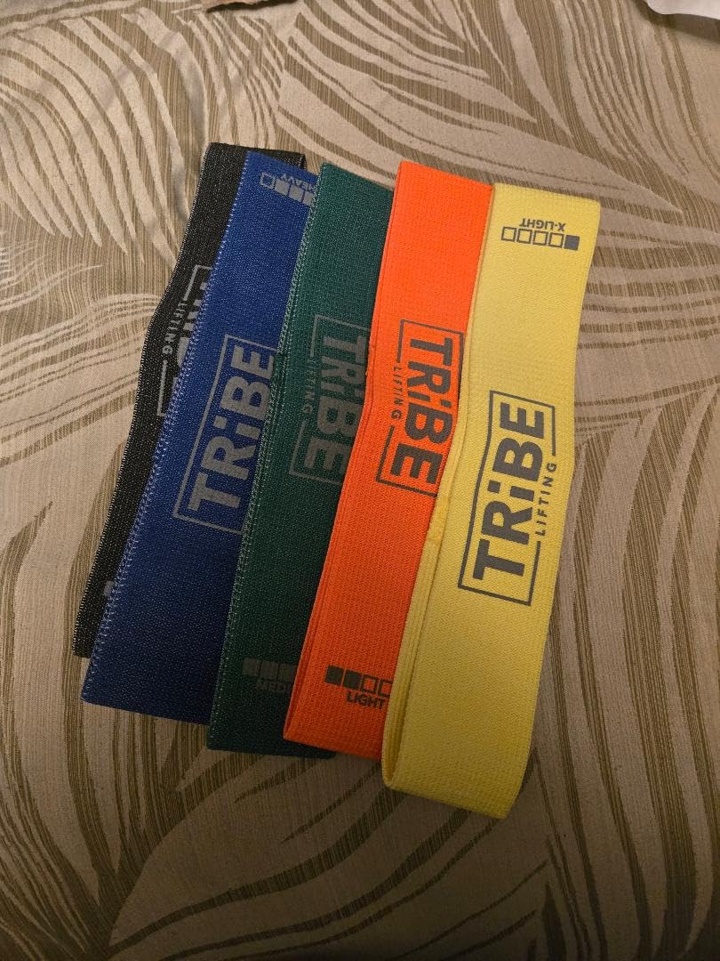 Fabric Resistance Bands for Working Out, 5-Band Set for Legs and Glutes | Booty bands for women and men, 5 resistance levels, for glute activation, hip training, squats, lunges and physical therapy customer photo 2