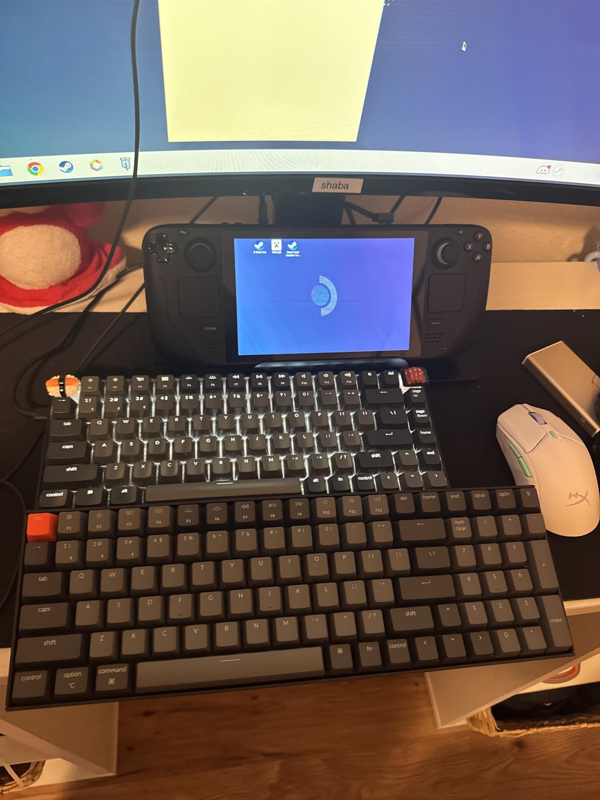 K4 96% Layout 100 Keys Wireless Bluetooth 5.1/Wired USB Mechanical Gaming Keyboard with Keychron Super Red Switch White LED Backlight N-Key Rollover for Mac Windows PC-Version 2 customer photo 1
