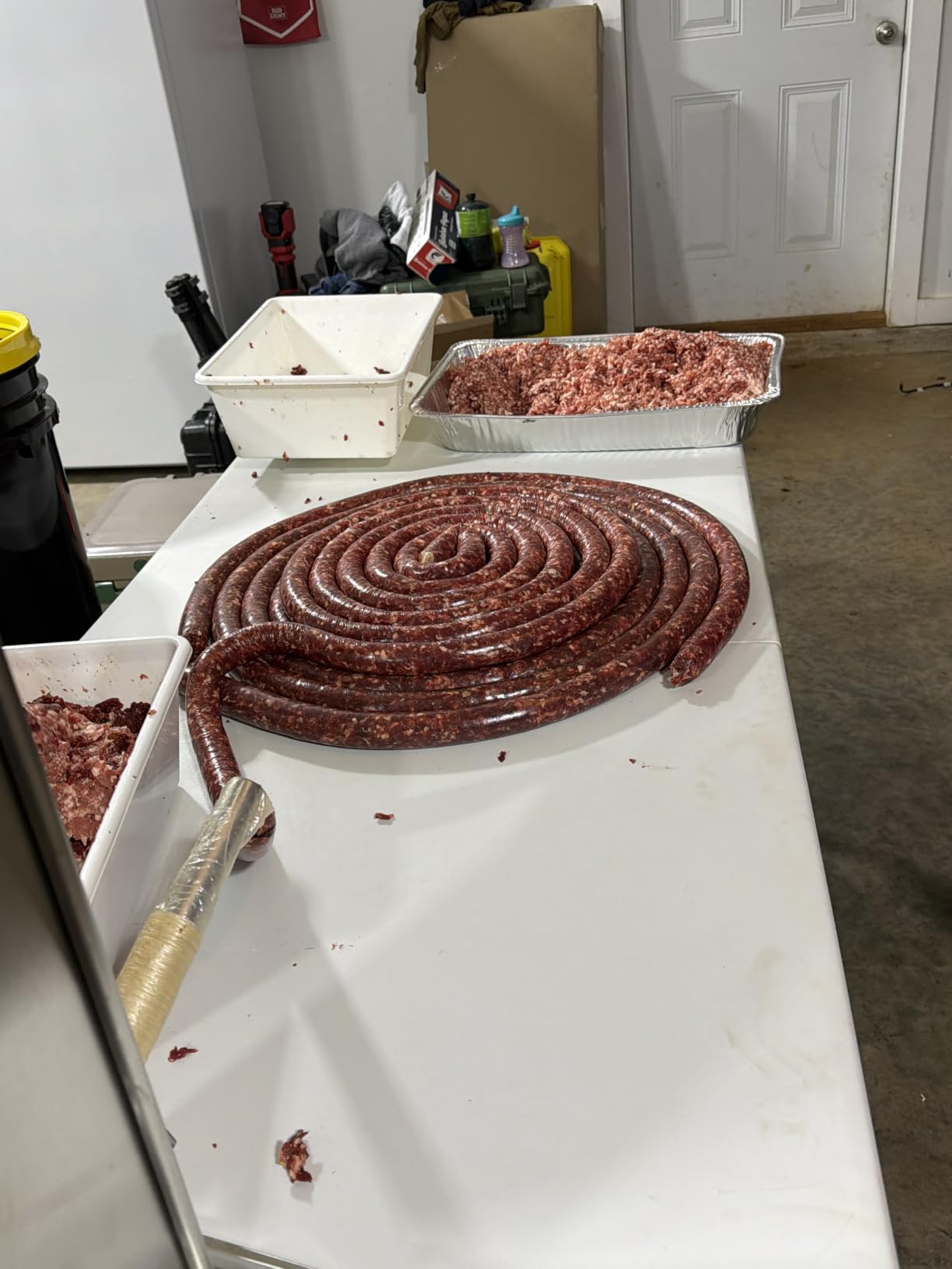 ROVSUN 11LBS/5L Manual Sausage Stuffer, Two Speed Stainless Steel Vertical Sausage Maker, Meat Filling Machine with 5 Stuffing Tubes for Commercial and Home customer photo 1