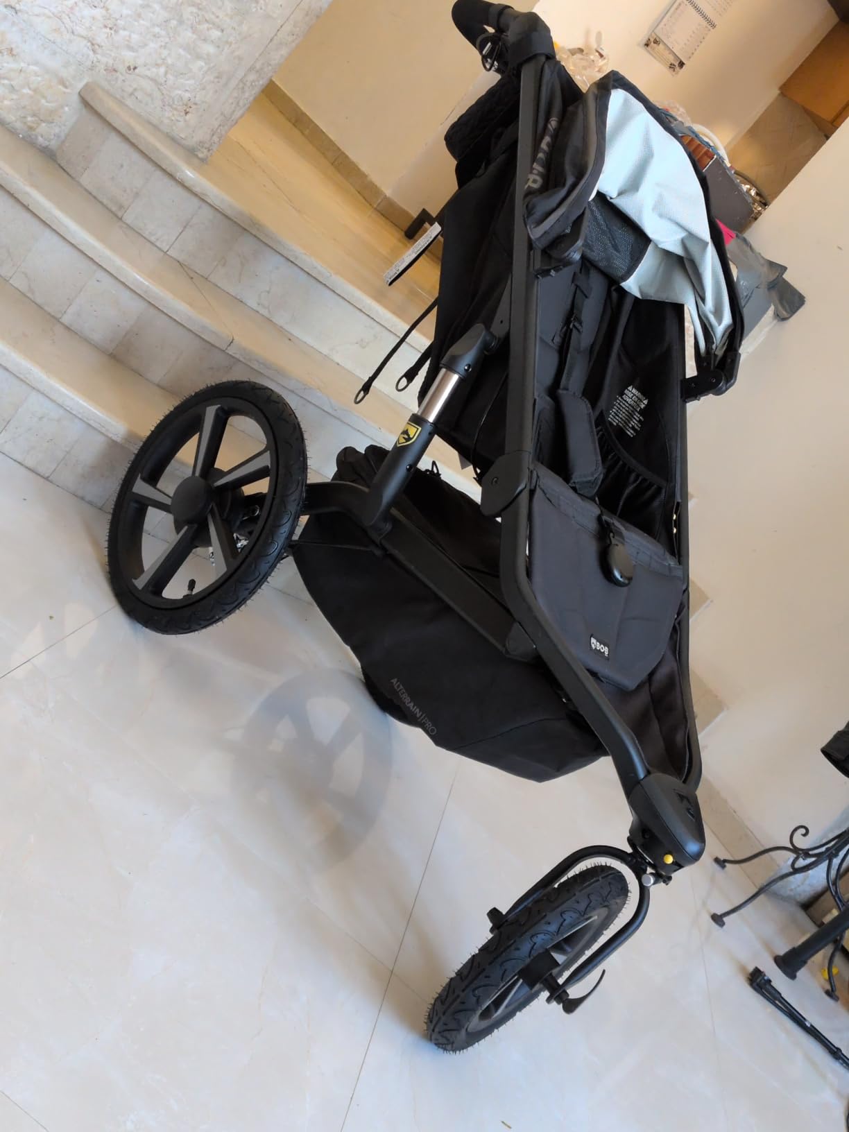 BOB Gear Alterrain Pro Jogging Stroller - Black | All Terrain, All Weather Jogger Stroller; SmoothShox Suspension & Air-Filled Tires; Car Seat Compatible customer photo 1