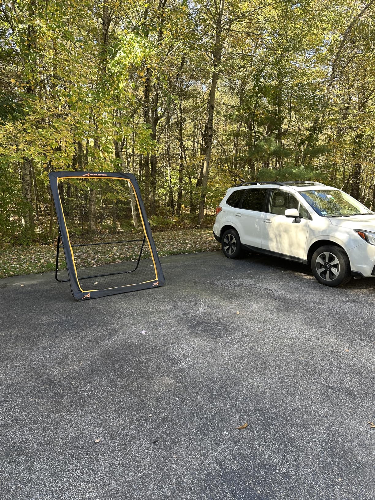 Lacrosse Rebounder for Backyard 5x7 Feet Baseball Rebounder Volleyball Rebounder - Lacrosse Ball Pitchback, Throwback, Bounce Back Training Wall [Carry Bag Included] customer photo 2