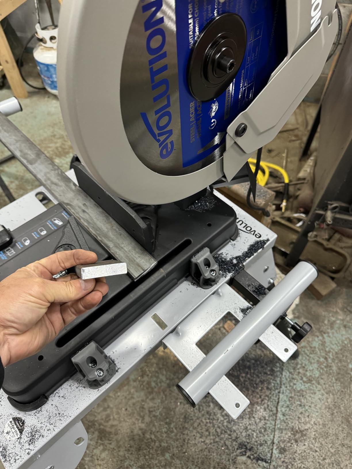 Evolution S355CPSL Heavy Duty 14 Inch Metal Cutting Chop Saw W/ 14 Inch Carbide-Tipped Blade | Dry Cut | Miter 45 Degree | Chop Saw For Cutting Metal customer photo 1