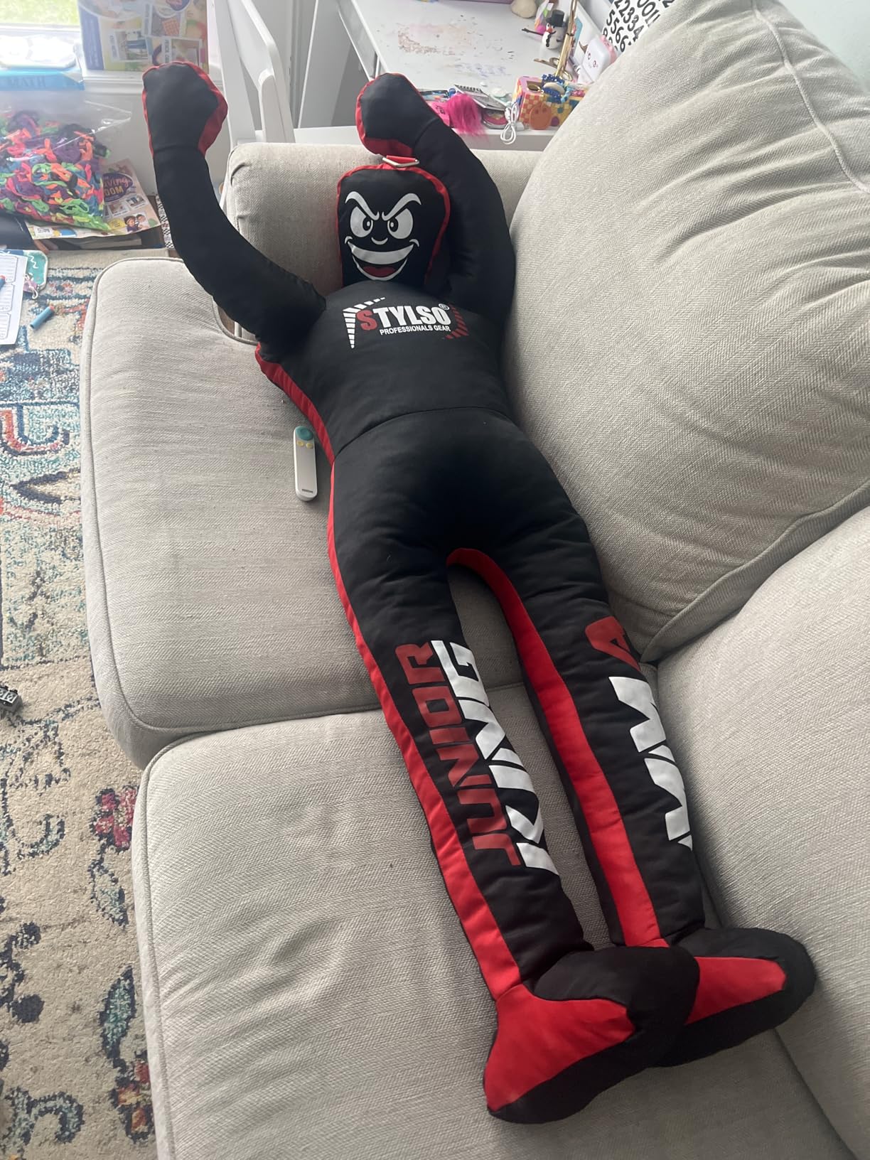 Unfilled Wrestling Dummy for Kids - Youth Grappling Dummy BJJ, MMA, Jiu Jitsu & Judo Training Partner - Durable Martial Arts Practice Buddy customer photo 1