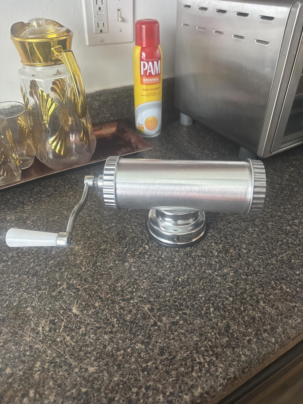 Lawei 2 LBS Sausage Stuffer - Horizontal Kitchen Stuffing Maker Stainless Steel Meat Sausage Machine for Household Commercial customer photo 1