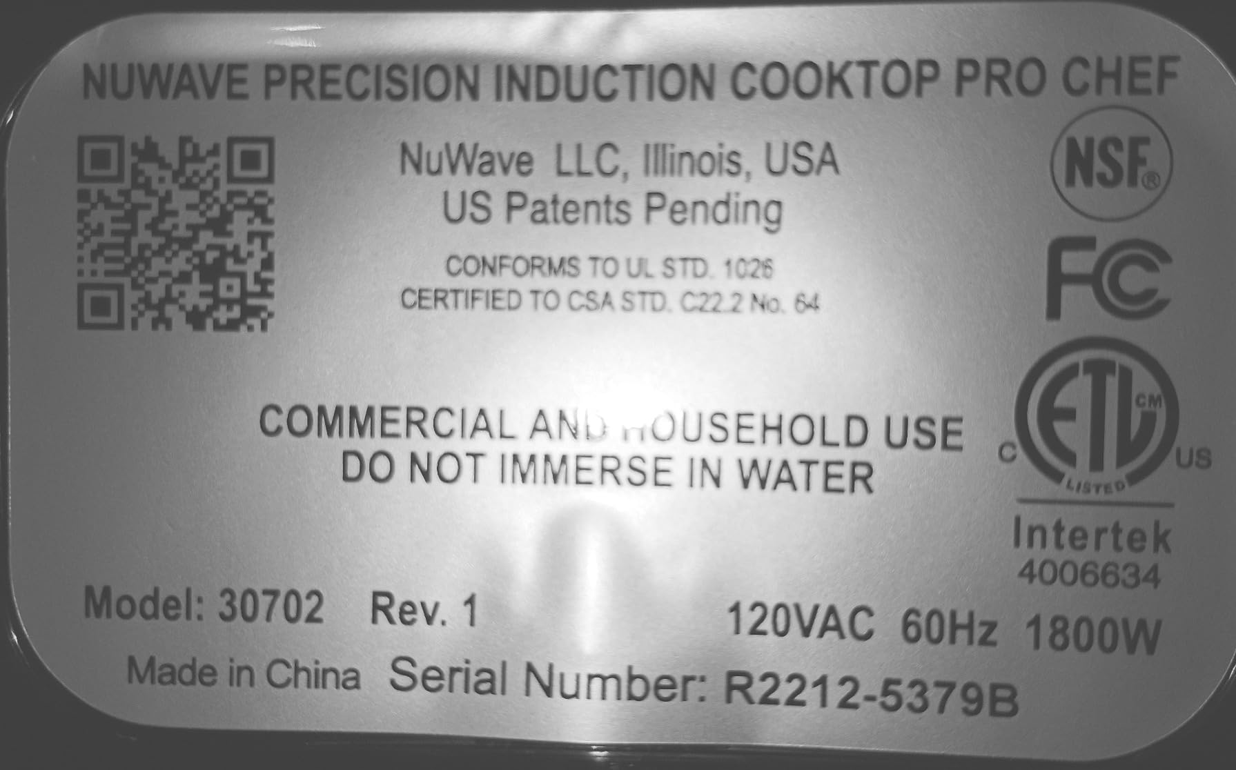 Nuwave Pro Chef Induction Cooktop, Commercial-Grade Portable Burner customer photo 1