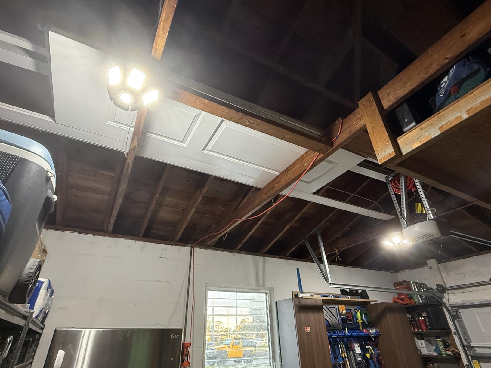 Luyata 2 Pack LED Garage Lights, 200W 20000LM 6500K Ceiling Light Fixtures | Ultra Bright LED Shop Light, 6 Adjustable Panels, Deformable, For Work Shop Warehouse Attic customer photo 1