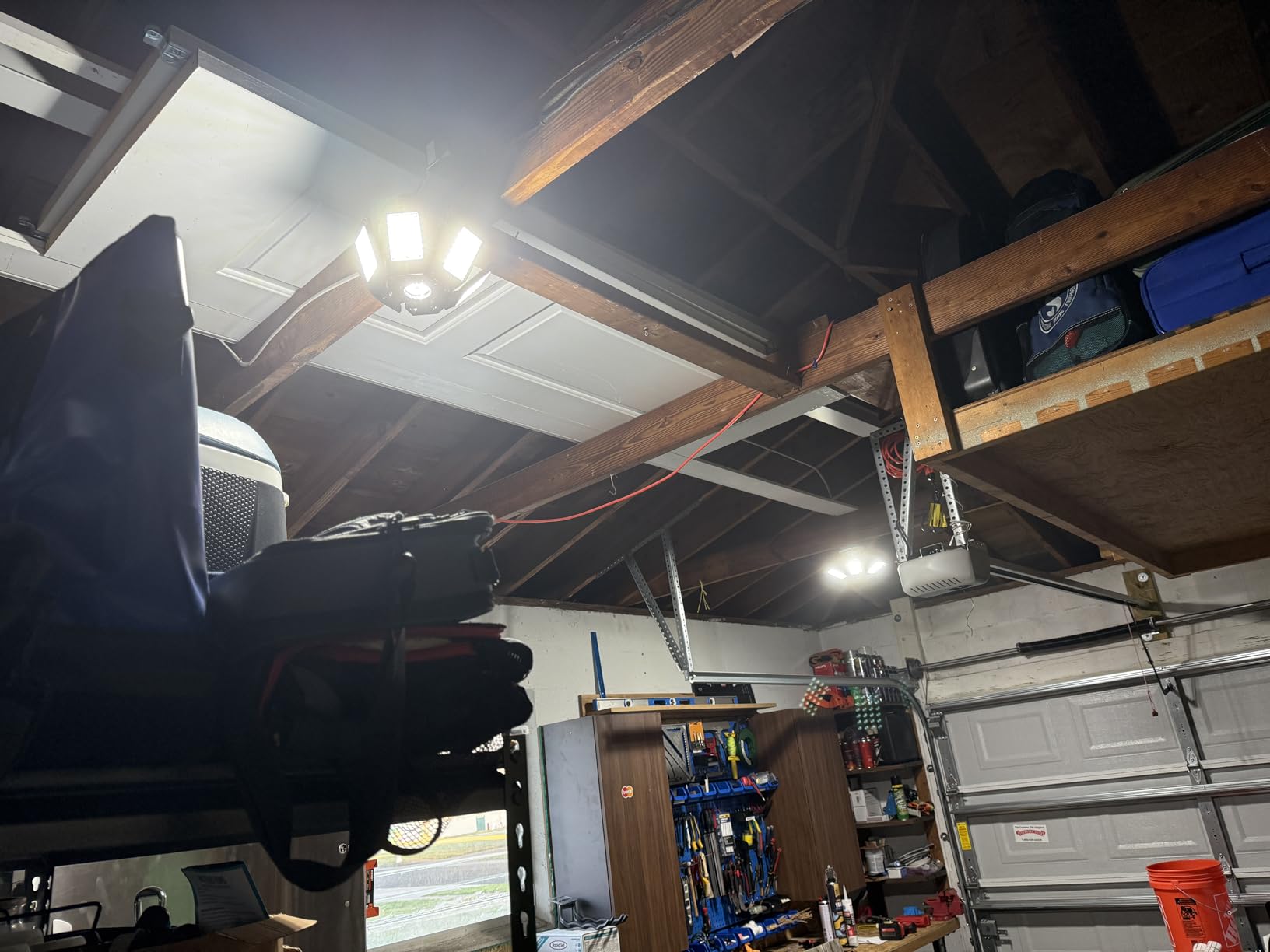 Luyata 2 Pack LED Garage Lights, 200W 20000LM 6500K Ceiling Light Fixtures | Ultra Bright LED Shop Light, 6 Adjustable Panels, Deformable, For Work Shop Warehouse Attic customer photo 2