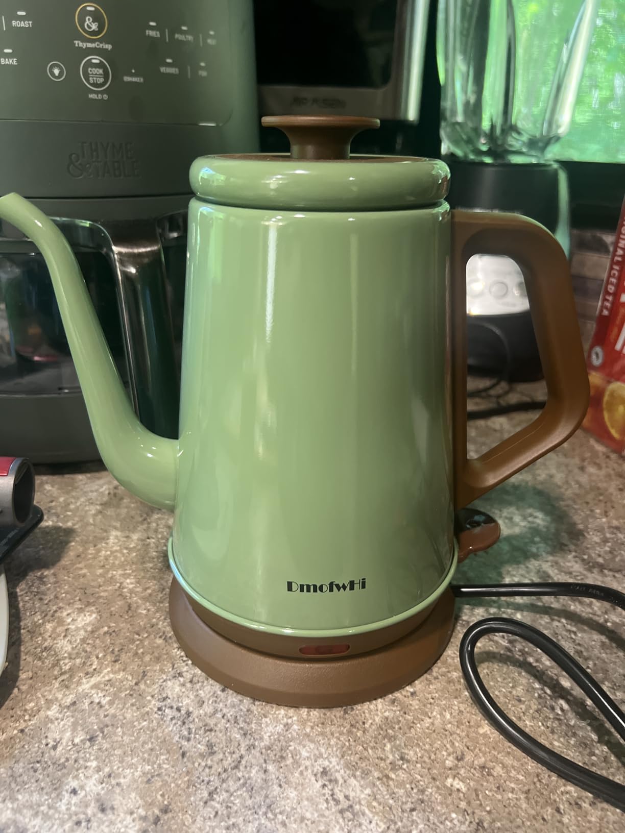 DmofwHi Gooseneck Electric Kettle (1.0L), 100% Stainless Steel BPA Free Classic Pour Over Coffee Kettle | Tea Kettle - Green customer photo 2