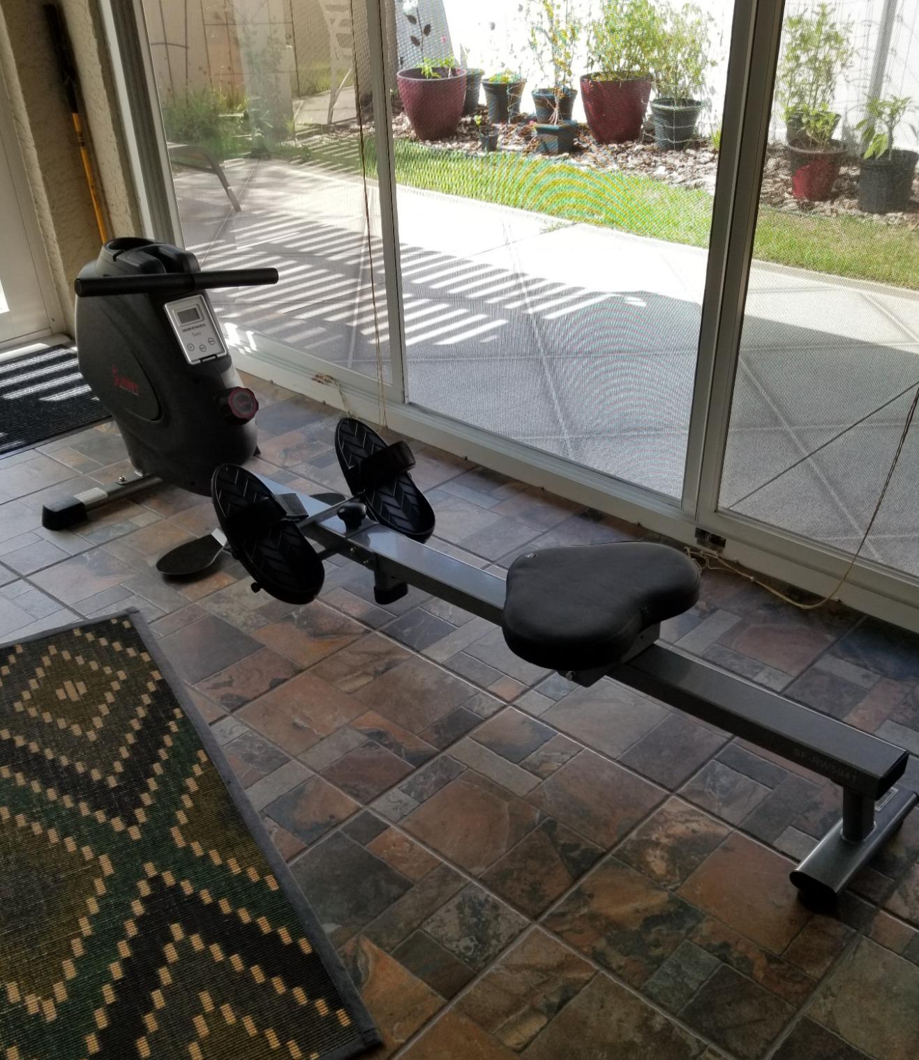 Sunny Health & Fitness Foldable Magnetic Rowing Machine for Home, 44
